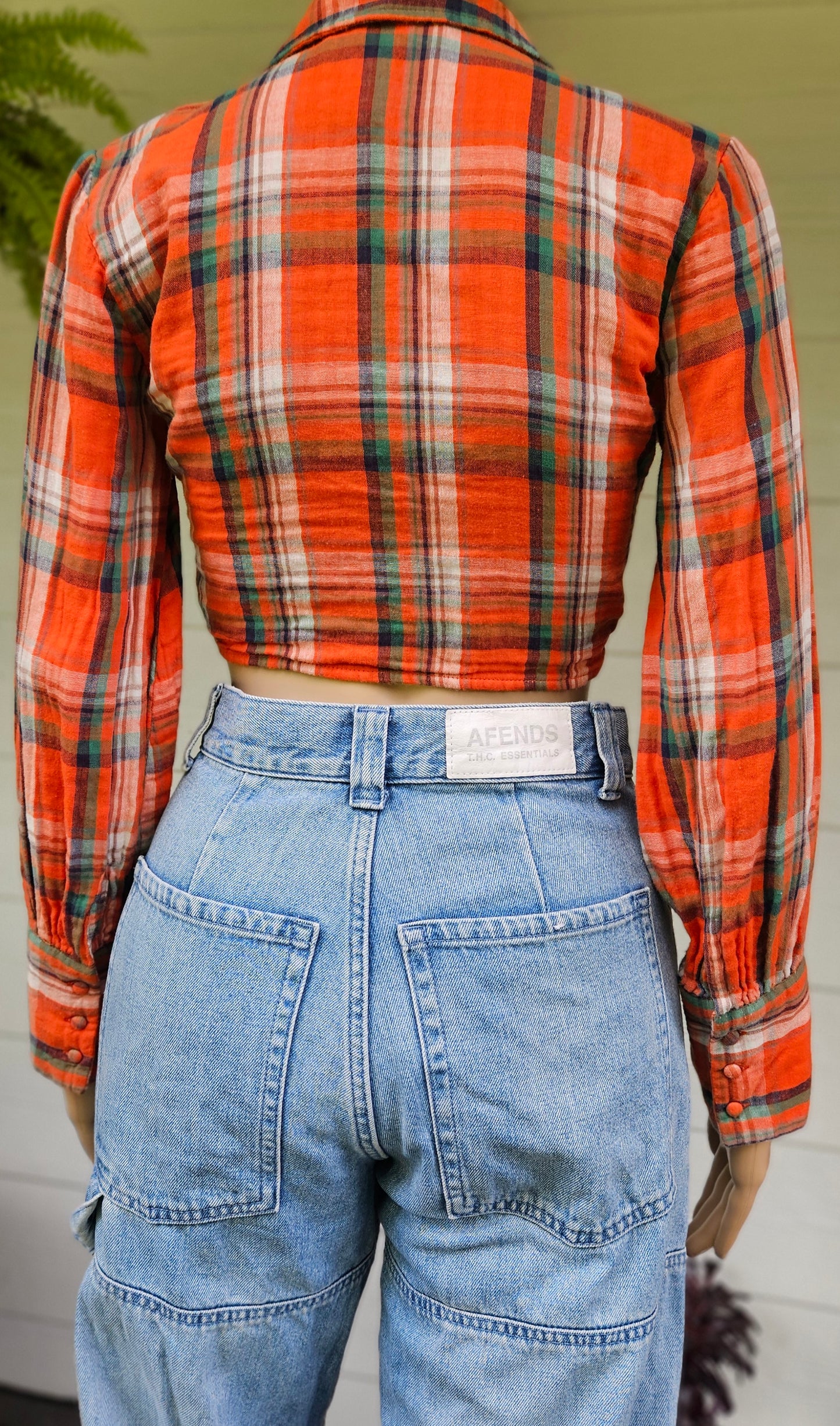  Knot Front Tie Shirt - Plaid Shirt - Cowgirl shirt