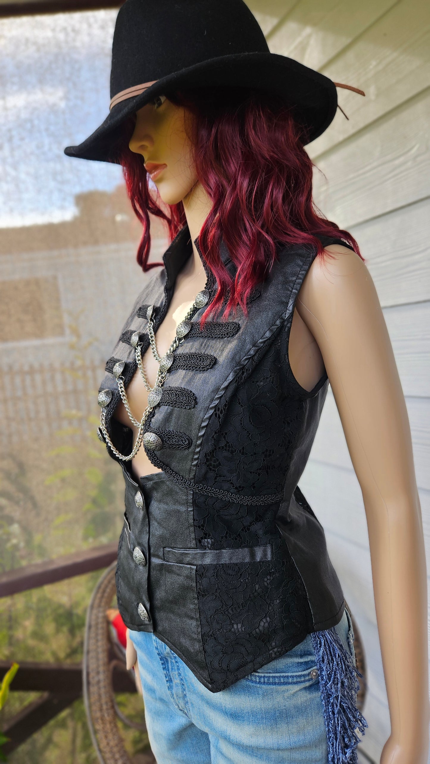 Black Devil Fashion Gothic Punk Vest