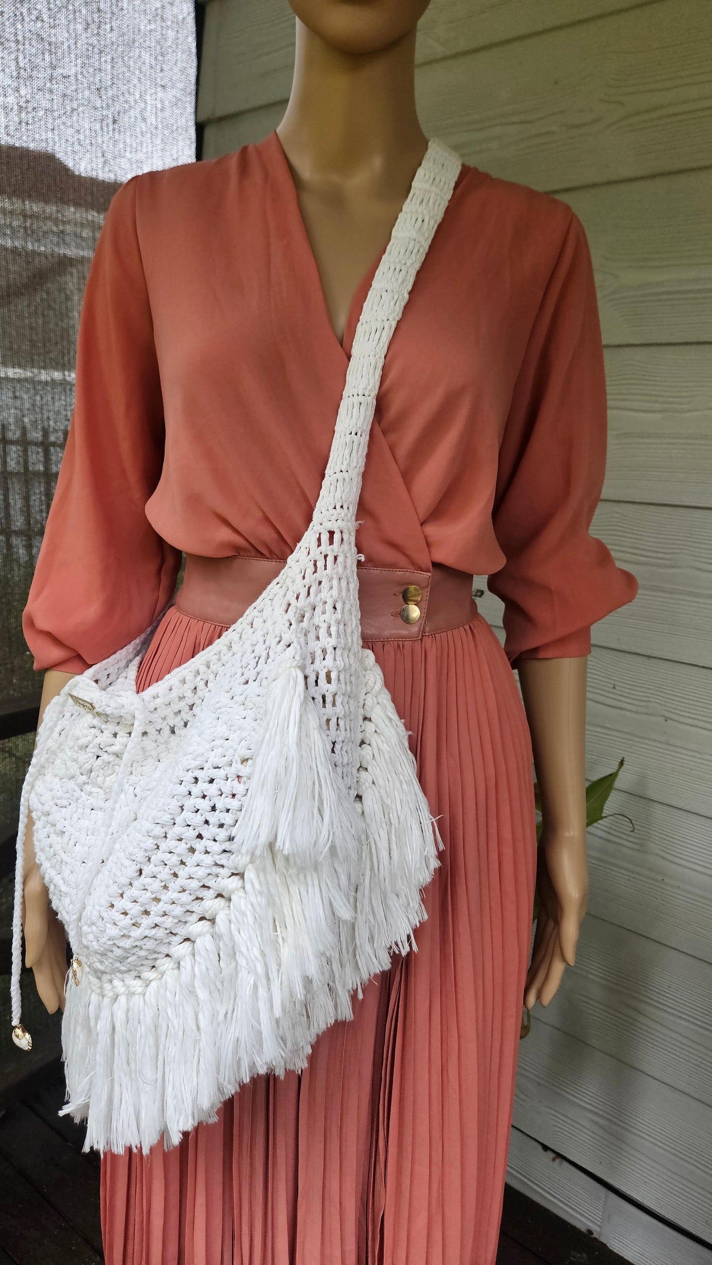 Boho Shoulder Hand Bag - crochet Strap Bag