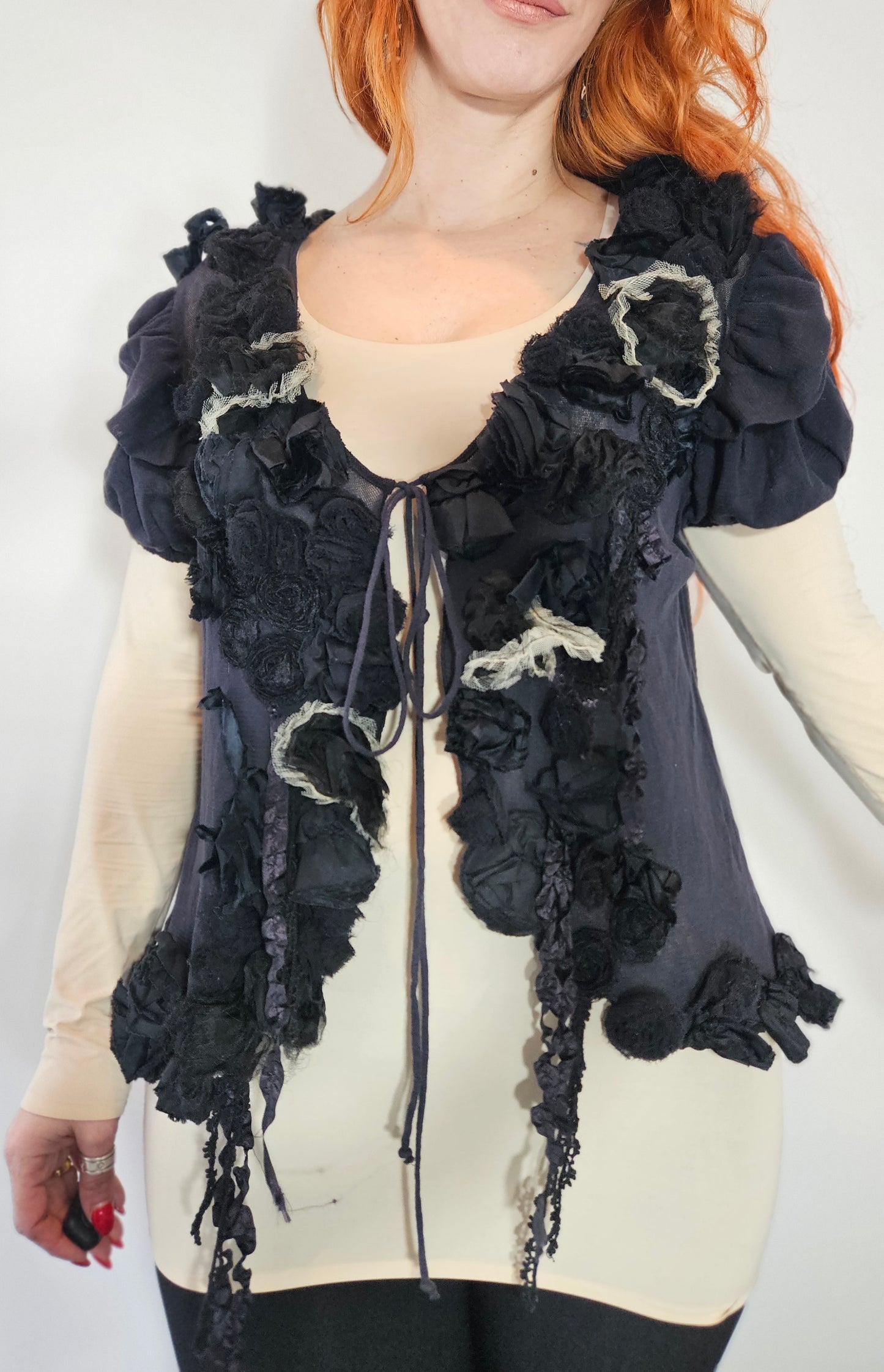 Unique Ethereal Fairycore Textured Mesh Jacket from Trelise Cooper