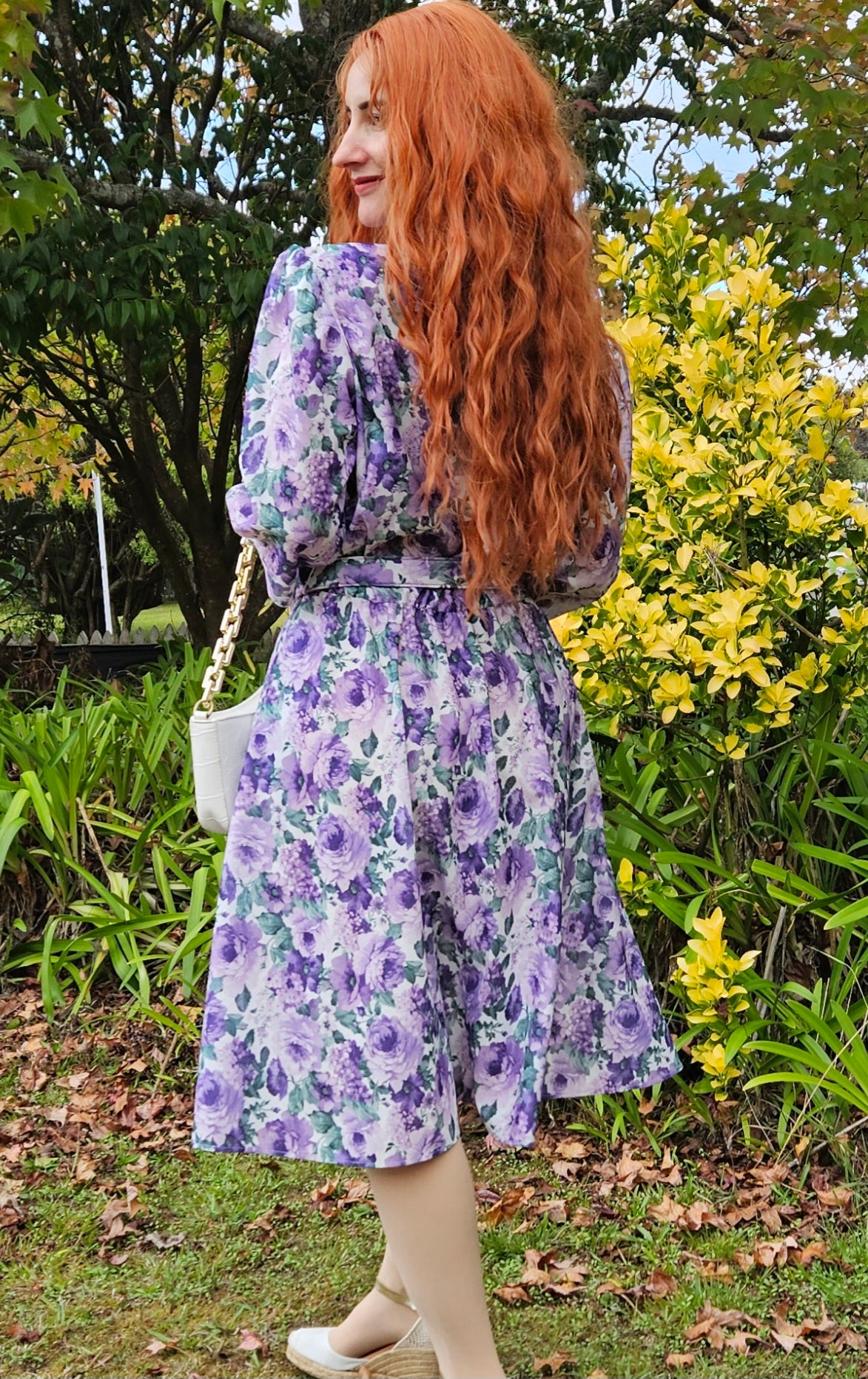 Vintage Dress. Floral California Dress