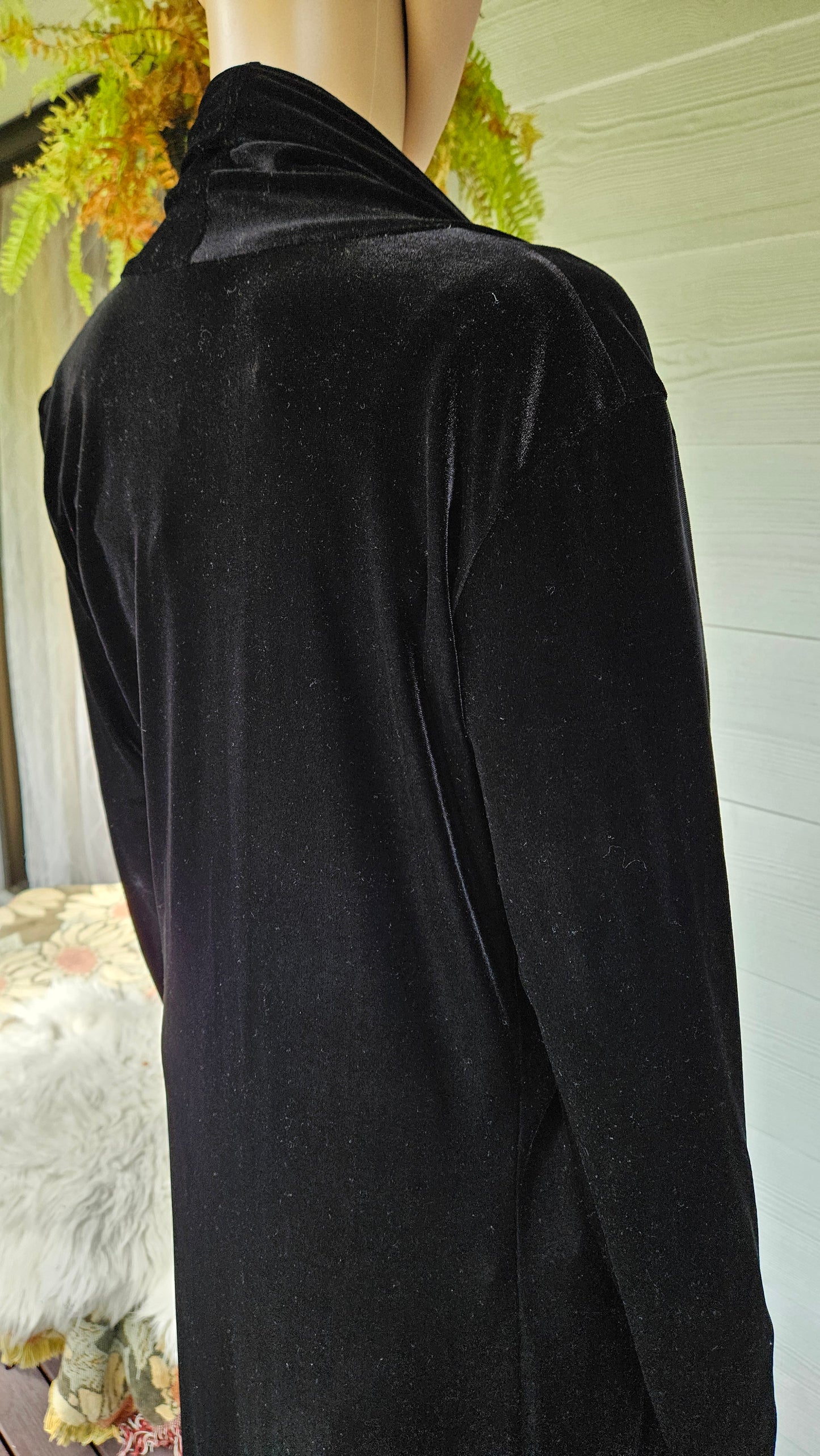 Unique Vintage Velvet Long Coat