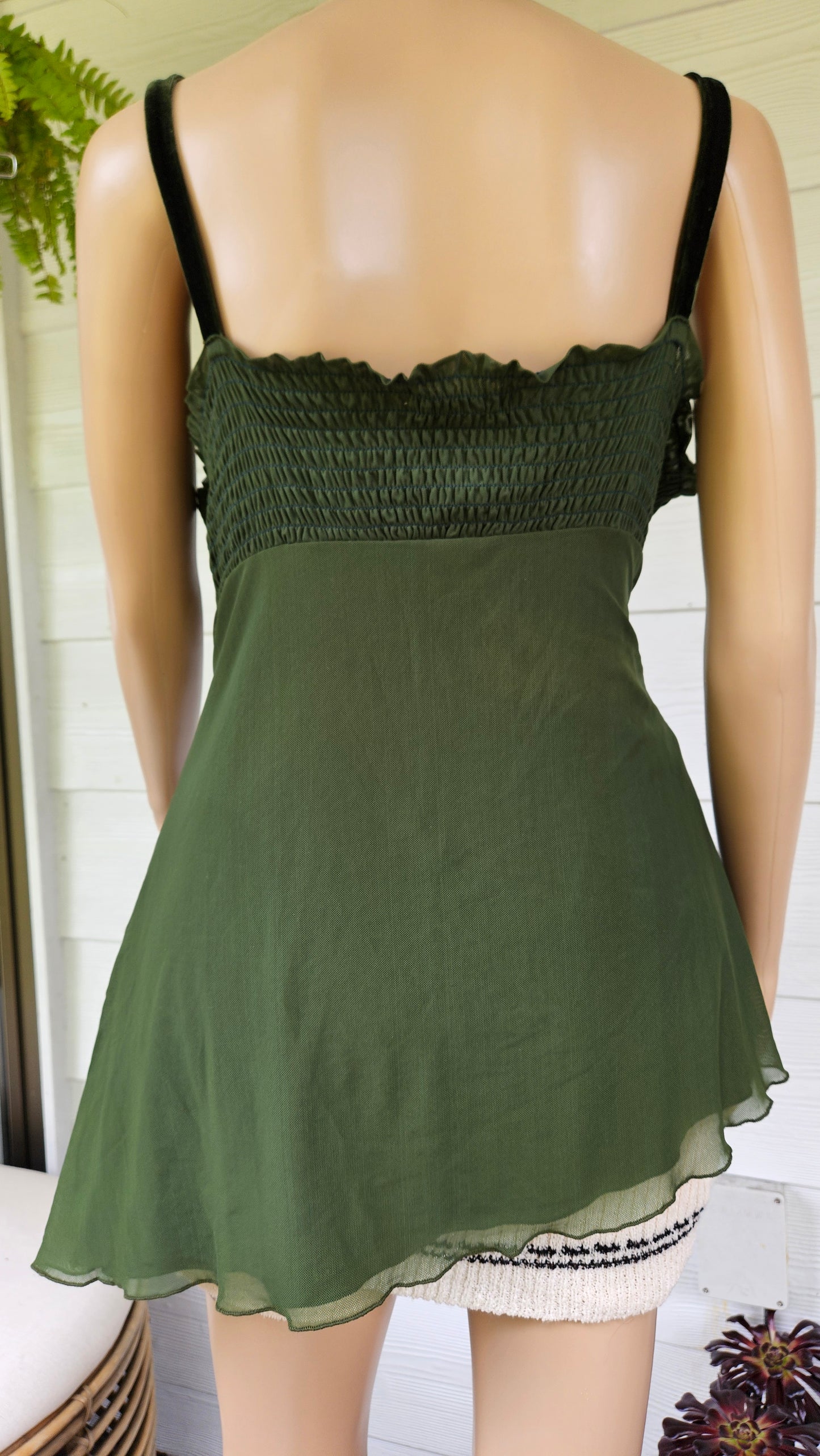 Vintage Mesh Cami Top Size 18