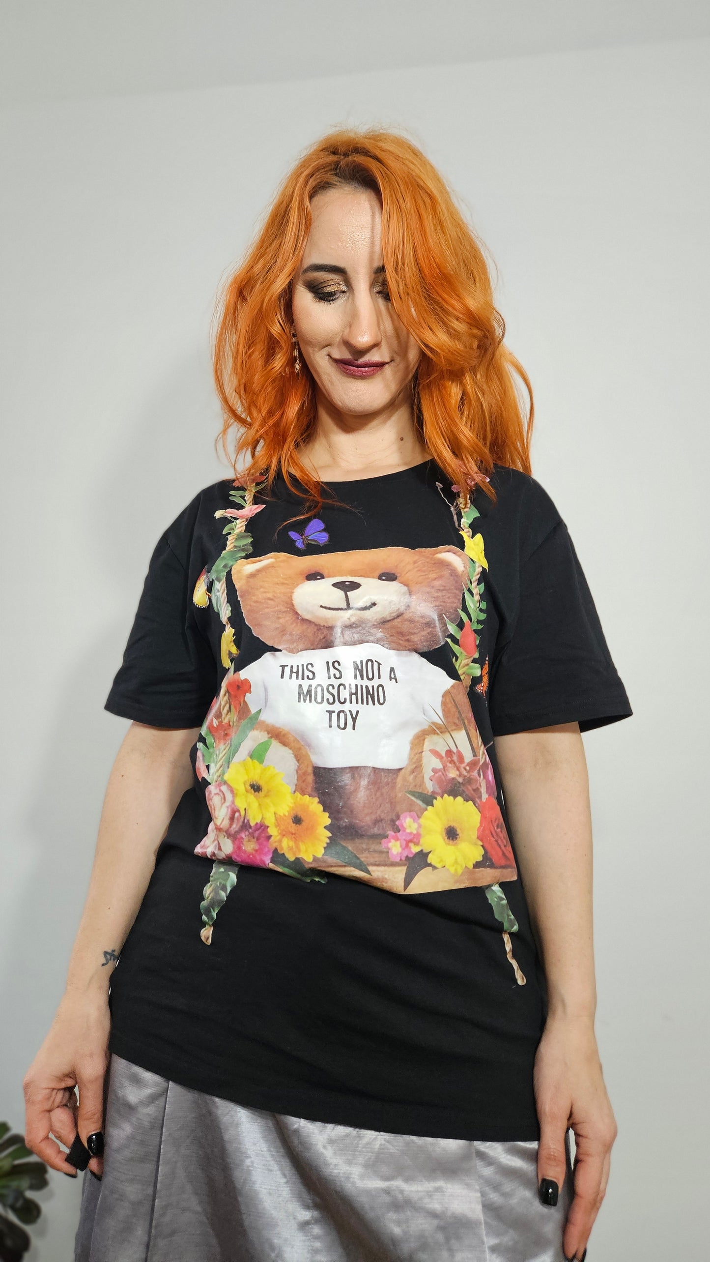 Moschino Couture top Milano Tee black Tee Size L