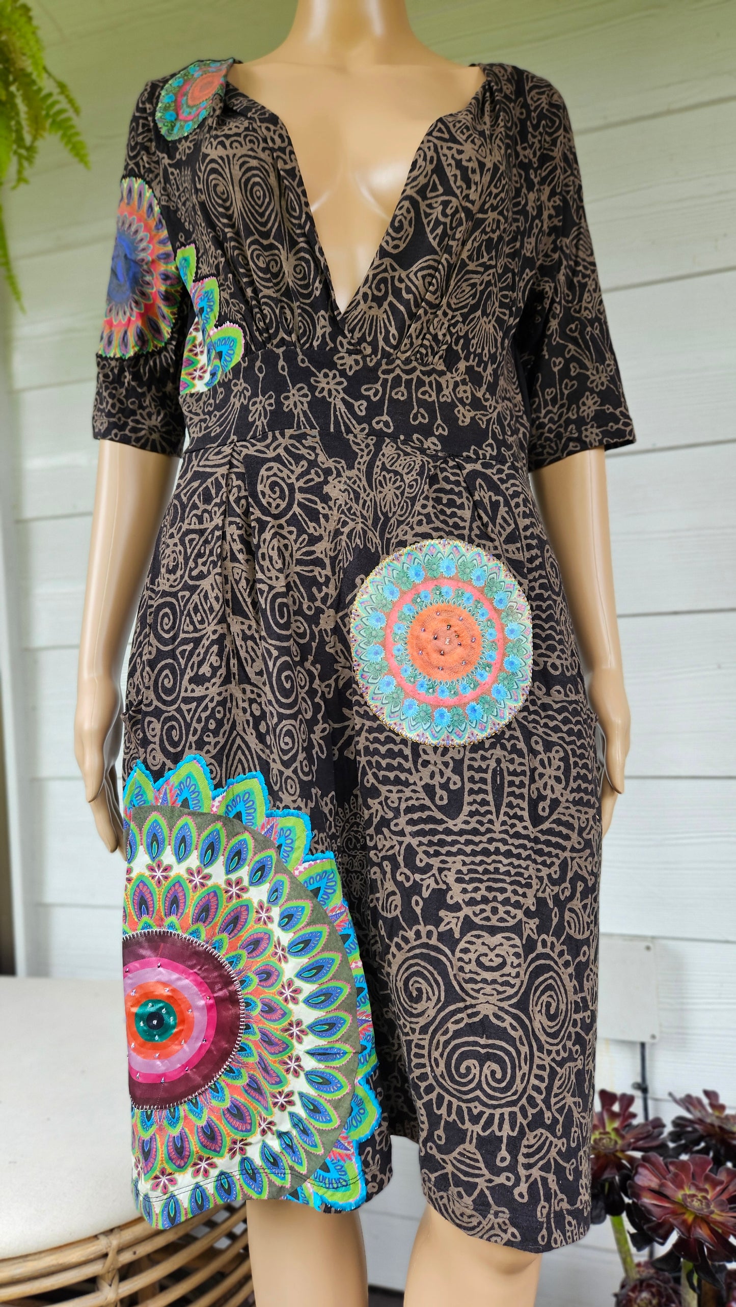 Unique Midi Dress by Desigual  Womens 3/4 Sleeve
