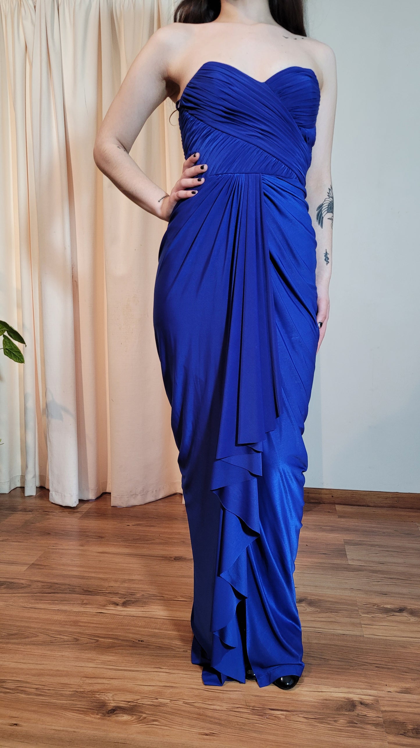 SWEETHEART FABULOUS LONG ROYAL BLUE SLEEVELESS PROM DRESS WITH SPLIT ONLINE