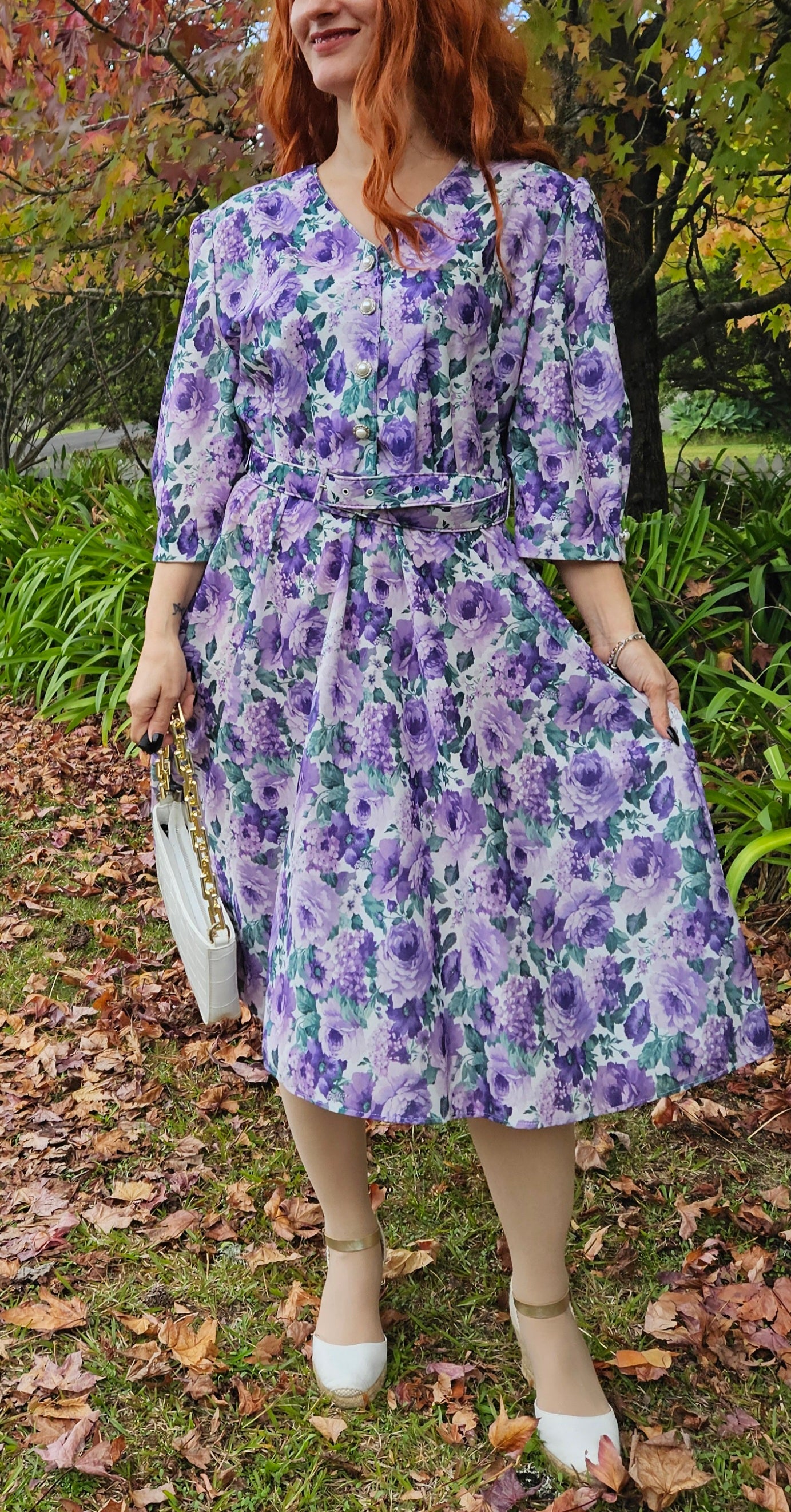 Vintage Dress. Floral California Dress
