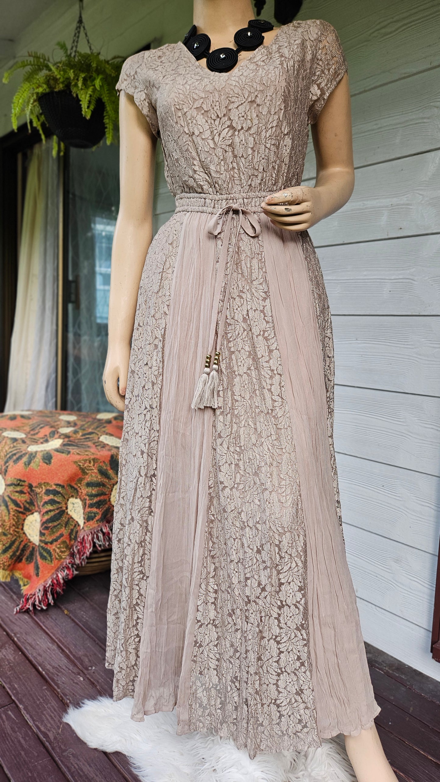 Lace Bohemian Lace Maxi Dress Size 38/10uk