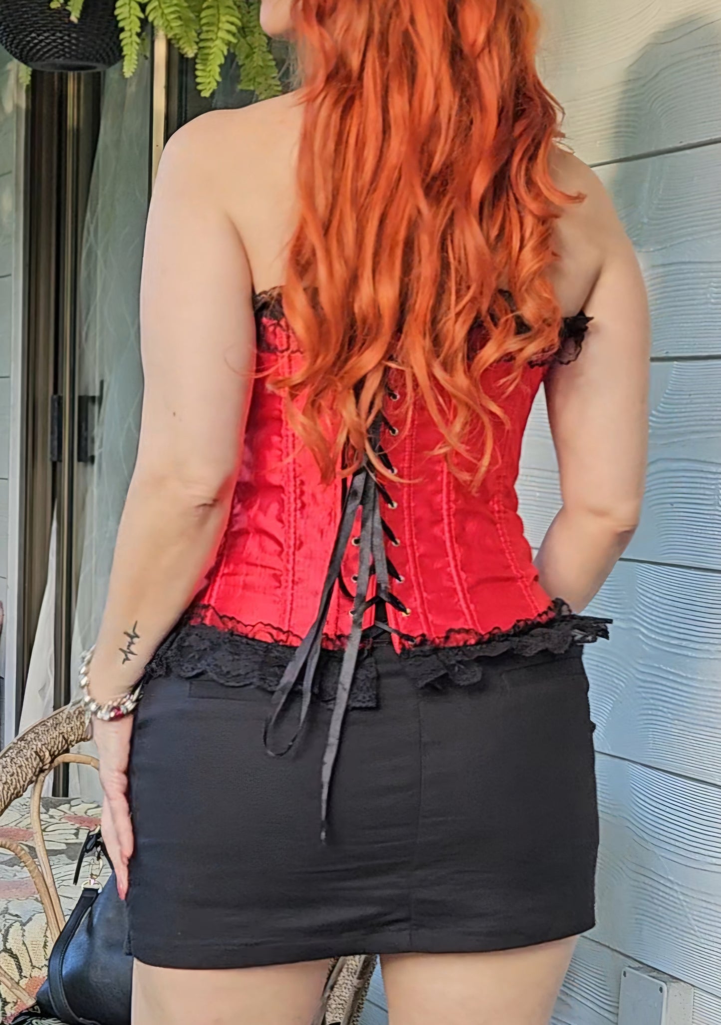 Red & Black Corset - Retro style