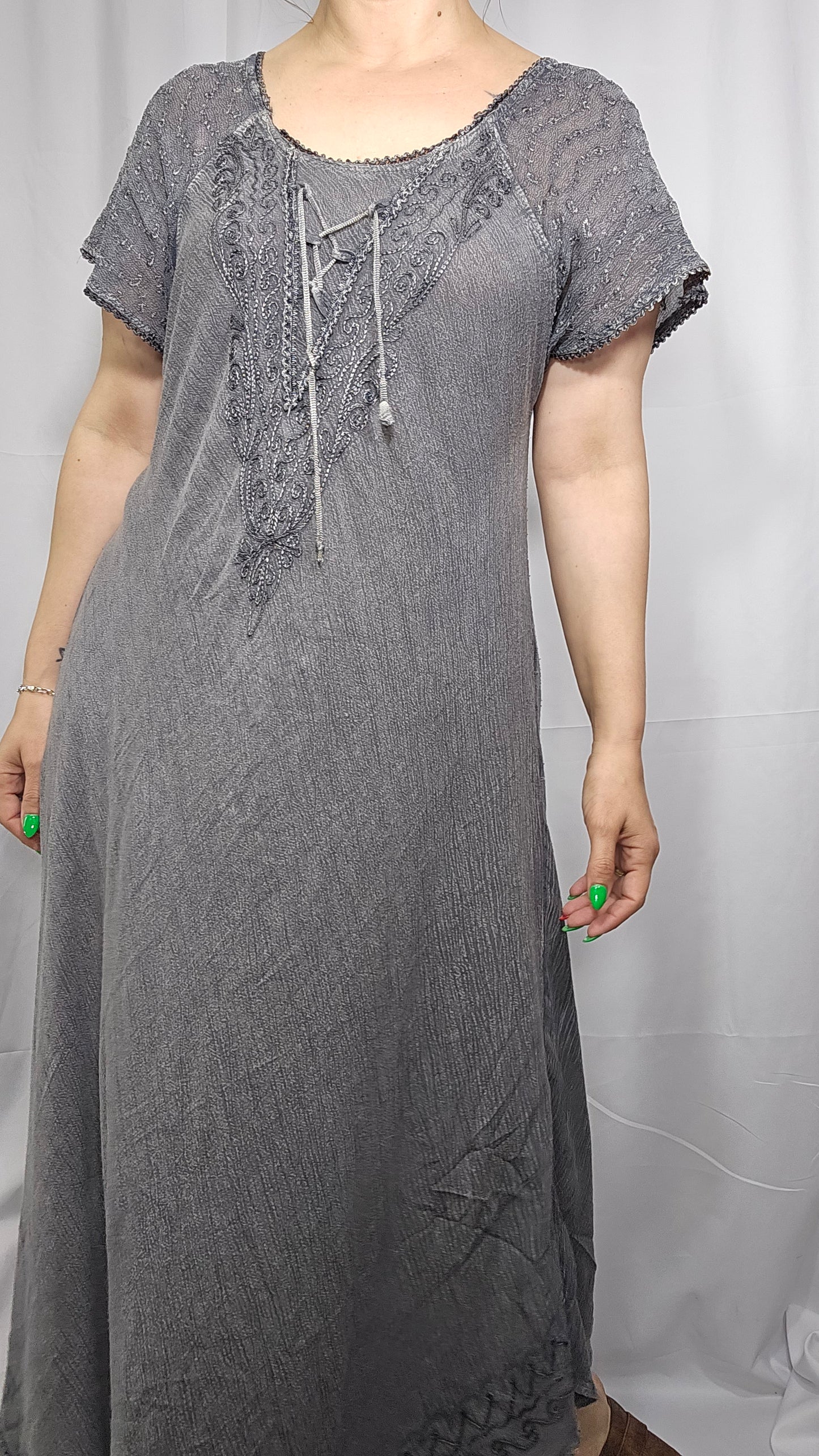 bohemian grey maxi dress