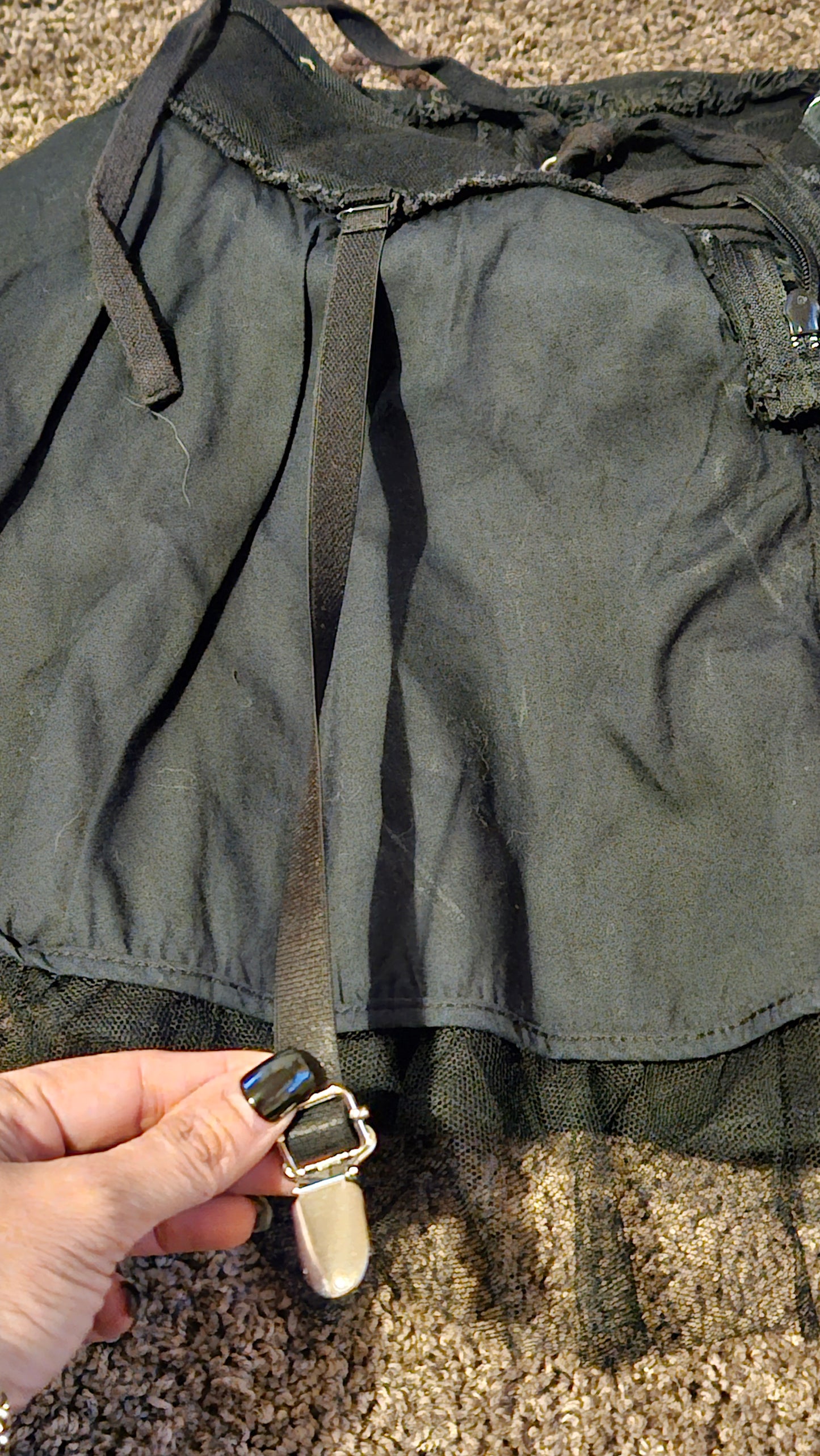 Black Lace-Up Mini Skirt Gothic - Pre-loved Skirt