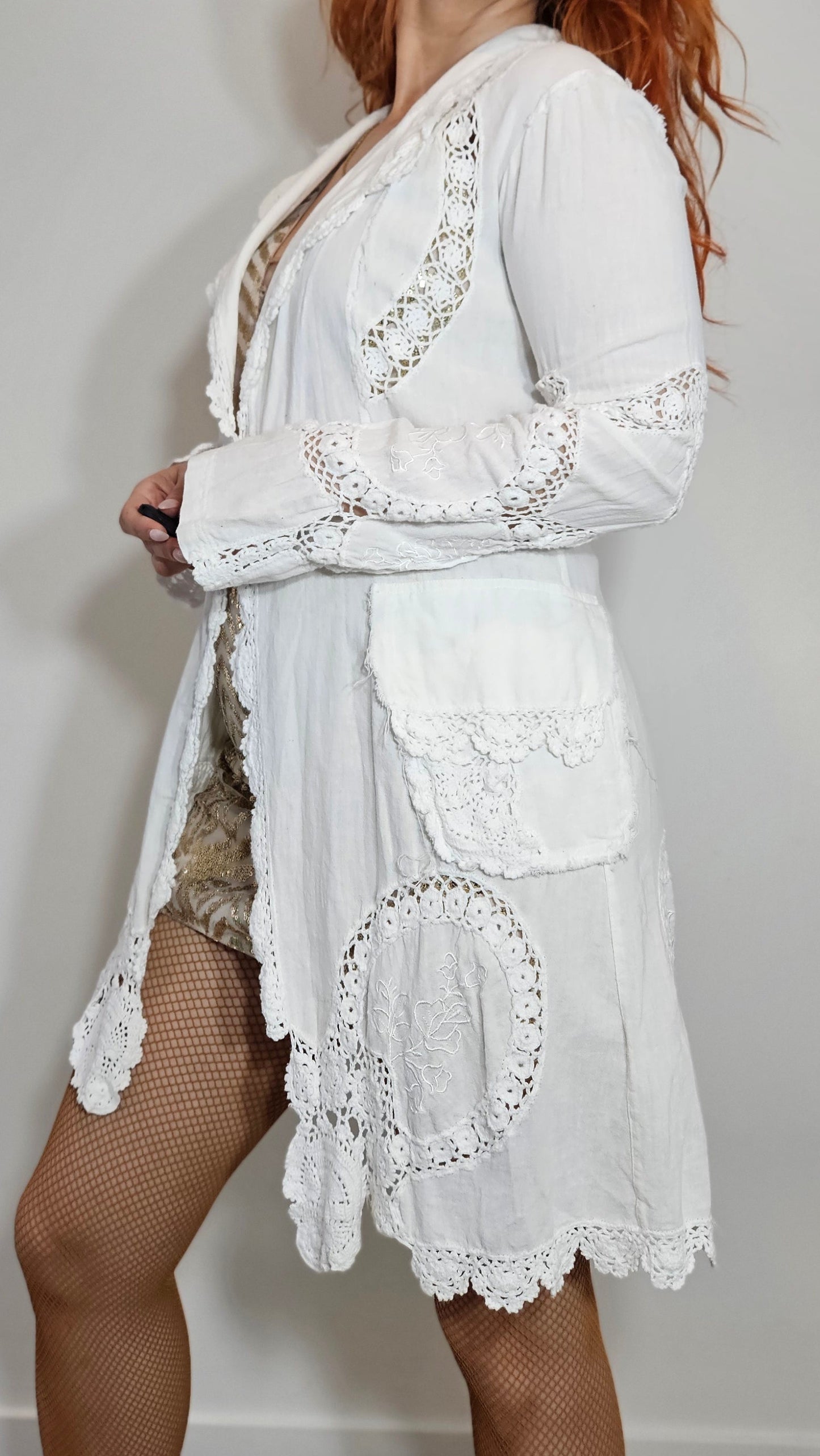 Unique Romantic Victorian-Inspired Crochet Jacket