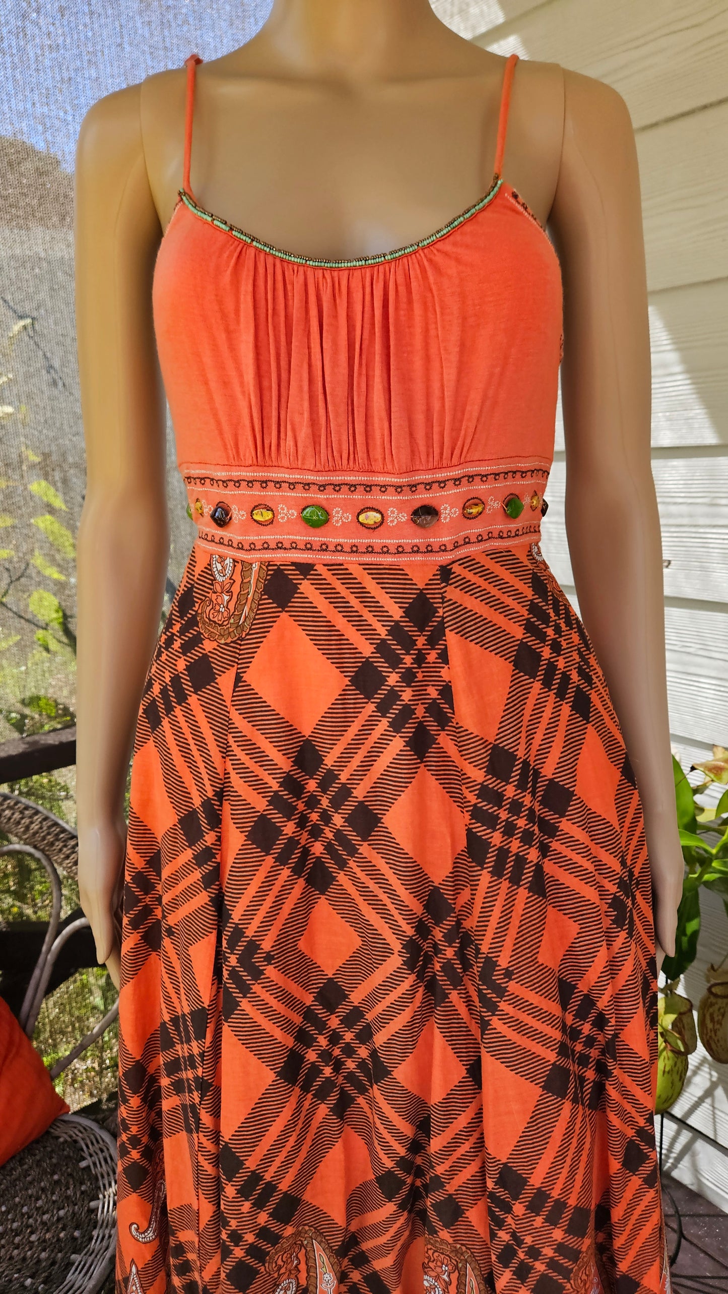 Bohemian plaid Dress - Preloved Dress