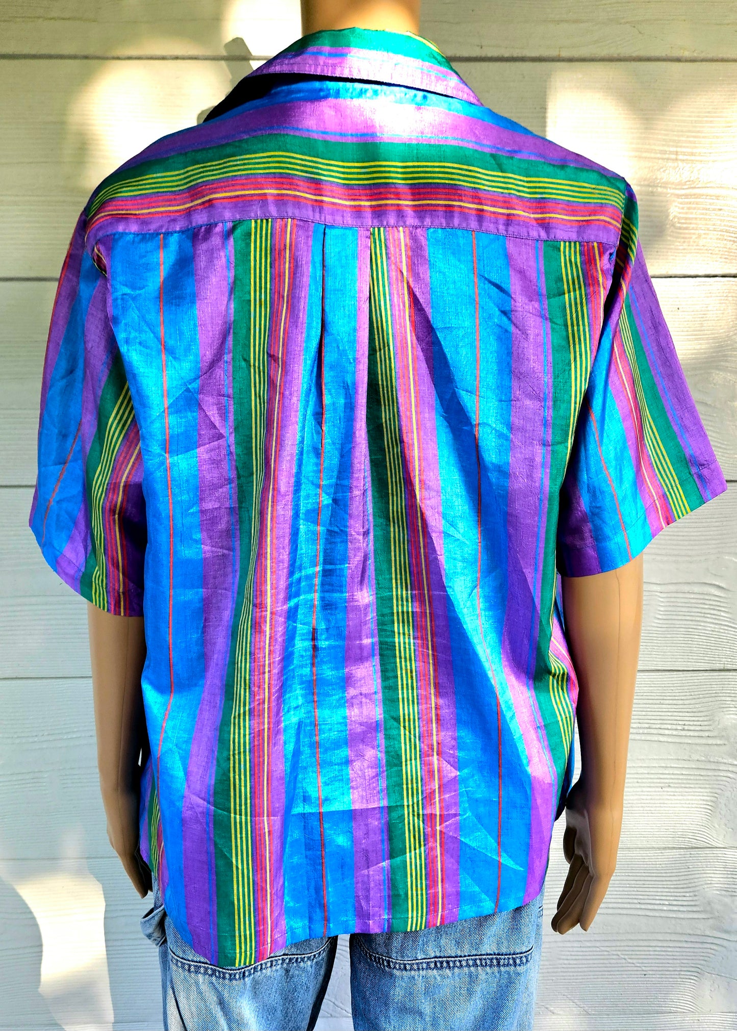 Lovely colorful Vintage Shirt - Vintage Top - Size L