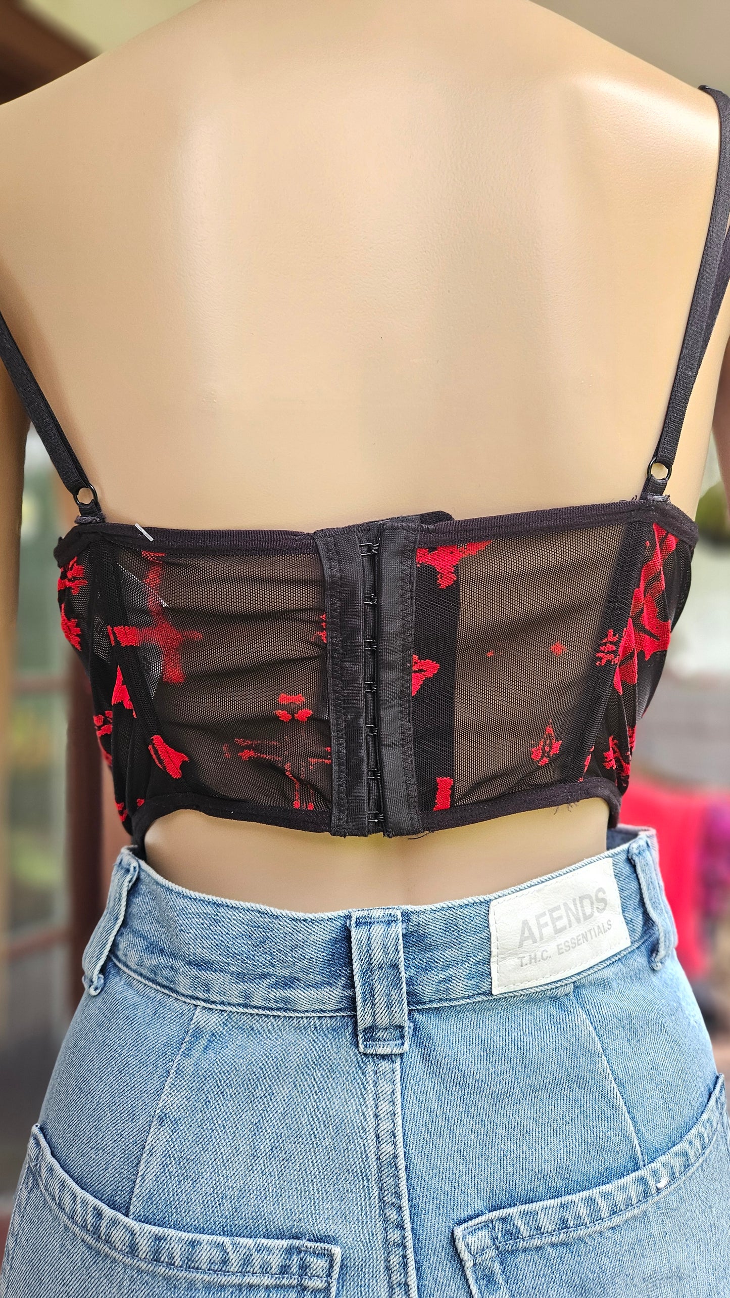 Lovely red and black Gothic Corset Size 10.