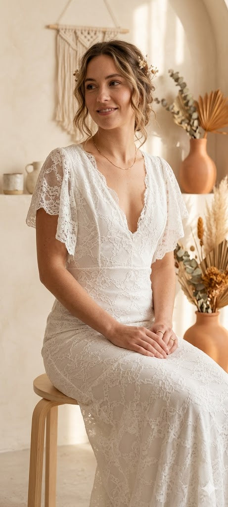Stunning Lace Bohemian Dress Wedding dress