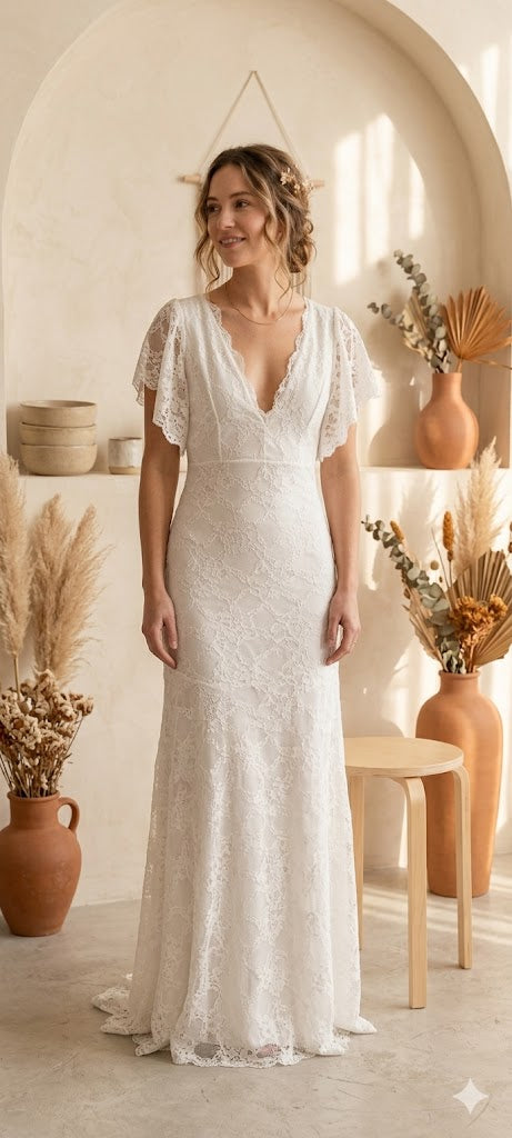 Stunning Lace Bohemian Dress Wedding dress