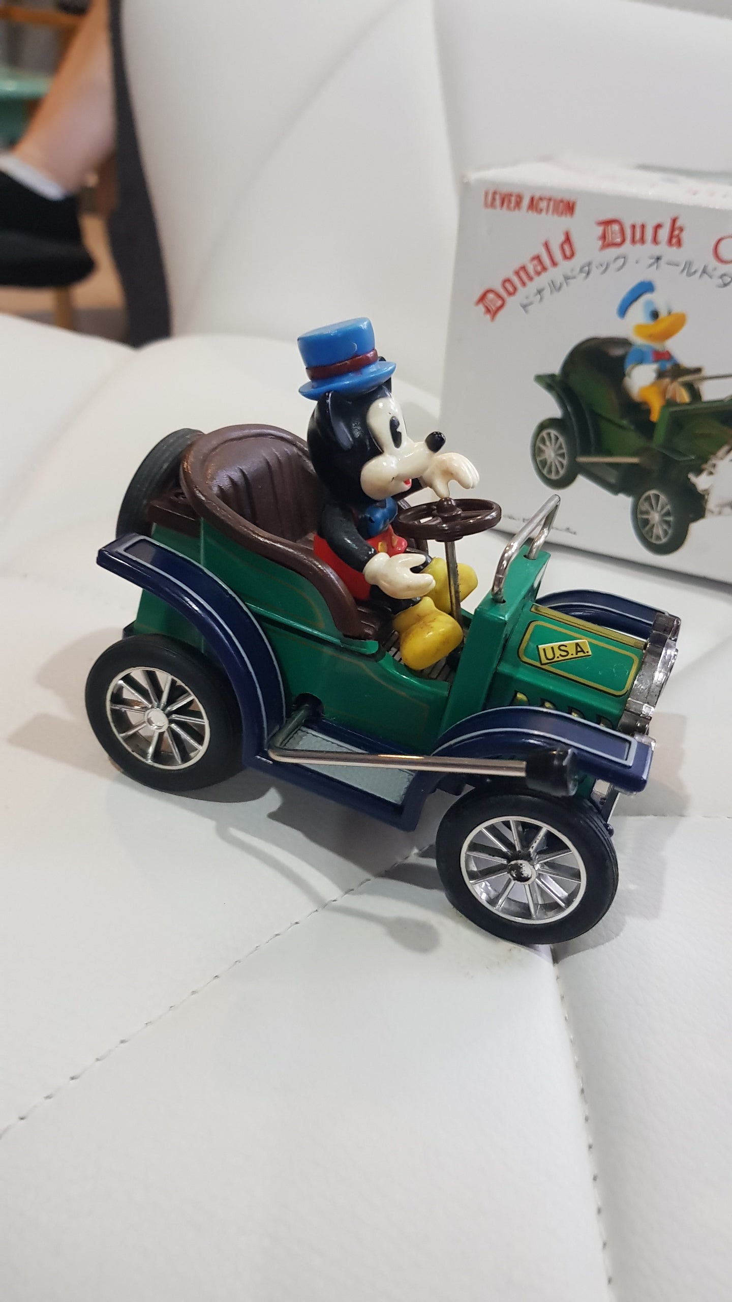 Vintage Masudaya Mickey Mouse Car Toy - Rare Find from 1982