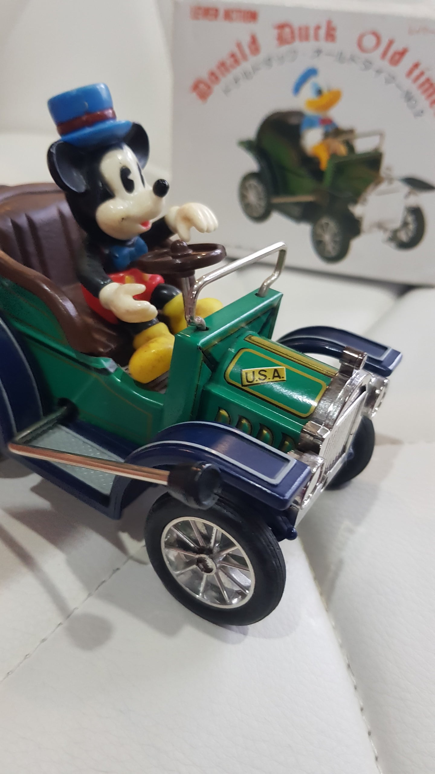 Vintage Masudaya Mickey Mouse Car Toy - Rare Find from 1982