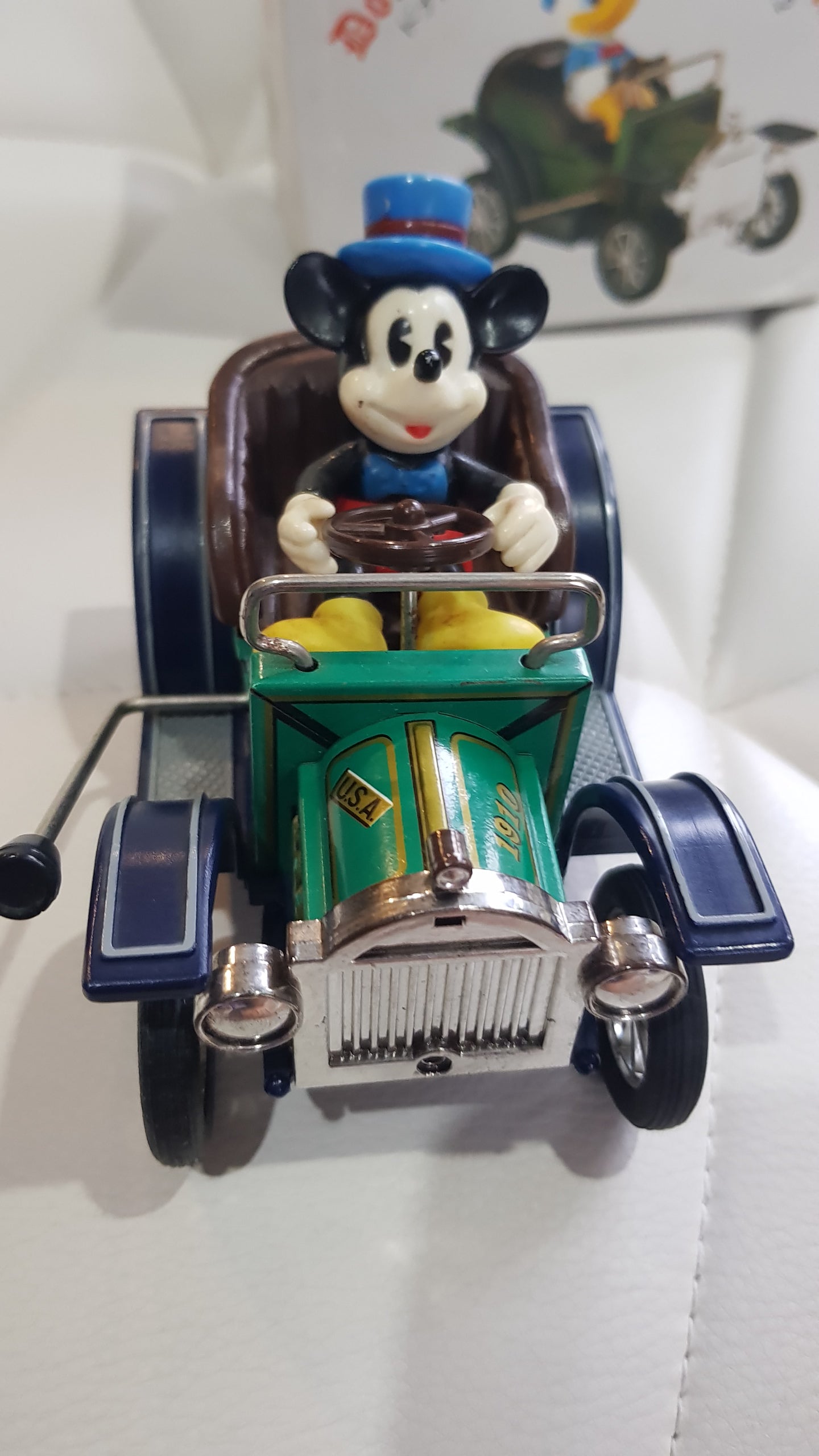 Vintage Masudaya Mickey Mouse Car Toy - Rare Find from 1982