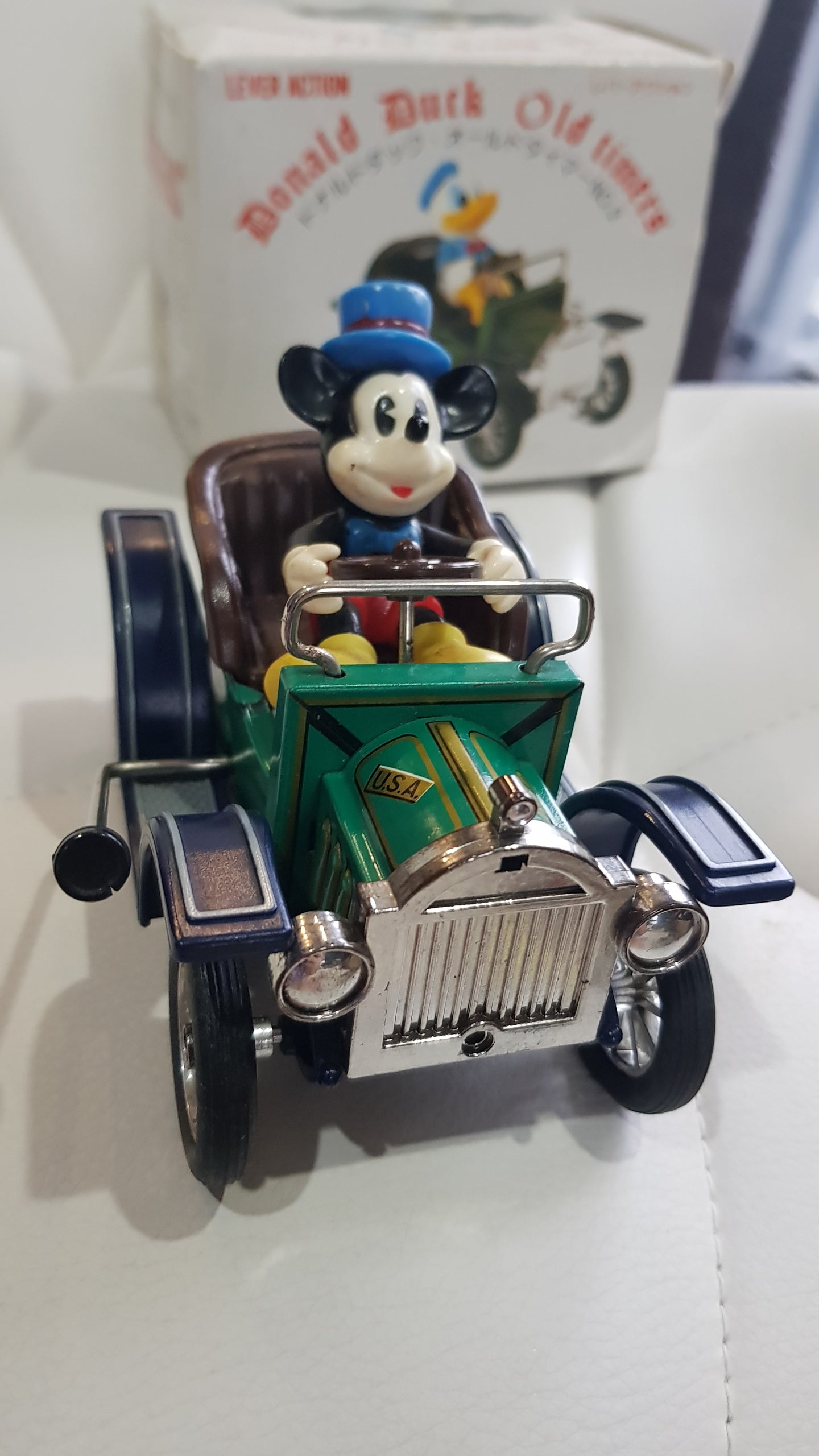 Vintage Masudaya Mickey Mouse Car Toy - Rare Find from 1982