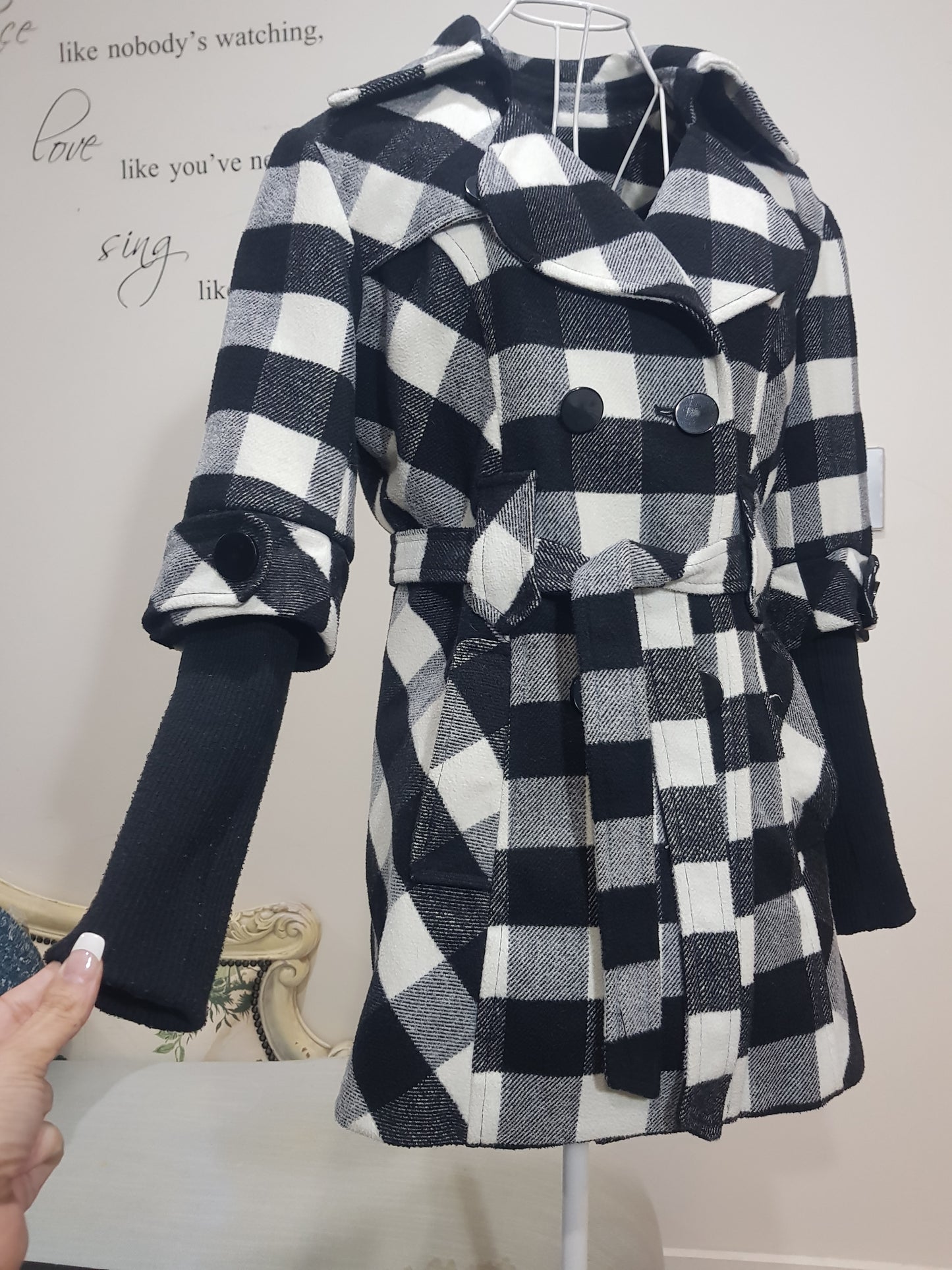 Plaid preloved Coat - 23 Hours Vingt-trois Arrondissements Jacket