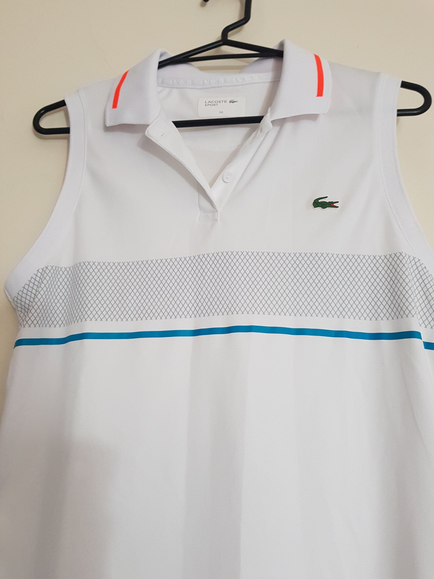 Lacoste Sport Women Sleveless Polo -Tank Size 38