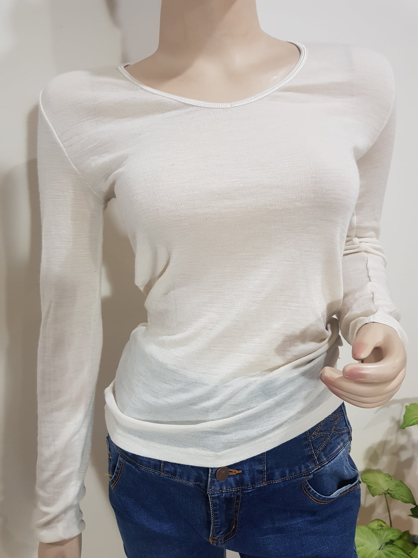 Merino white Top