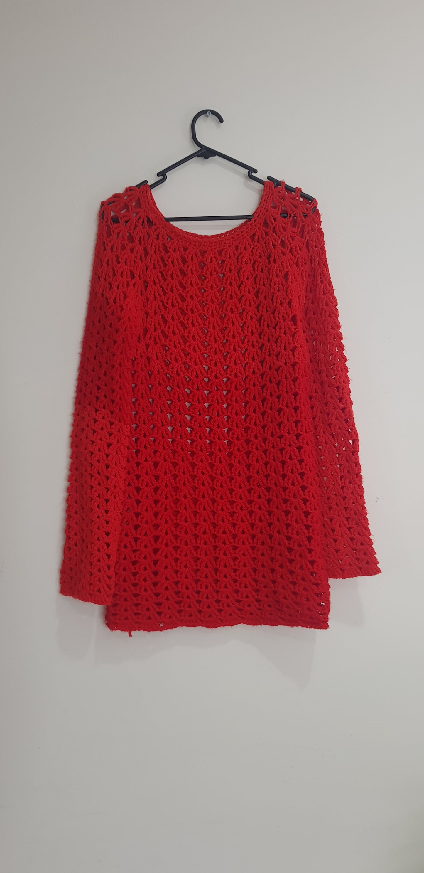 Red crochet top Sweater