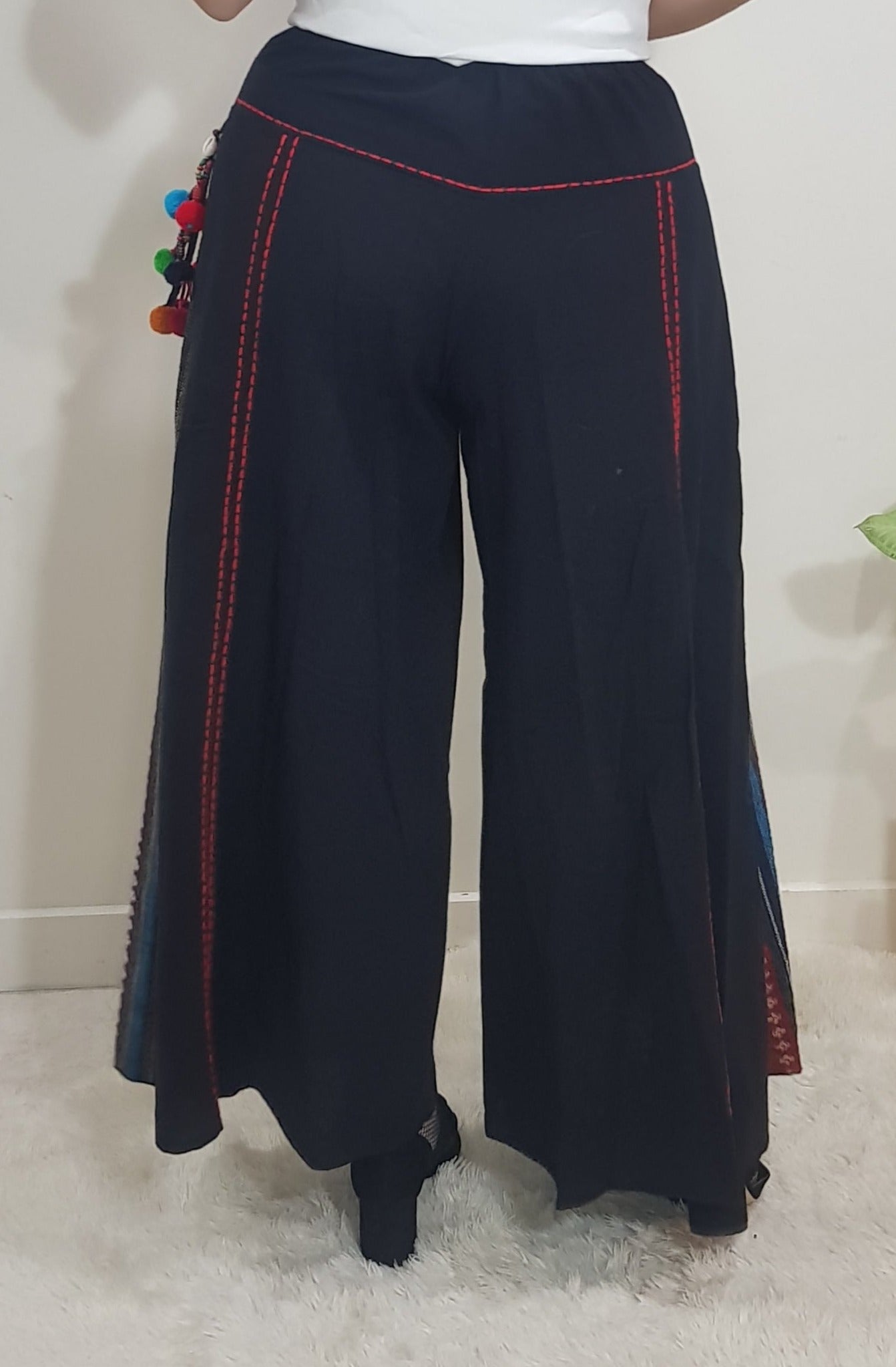 Artisanal Pants - Peruvian palazzo pants Hippie style trousers