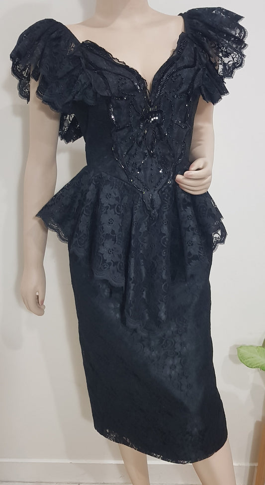 black vintage dress