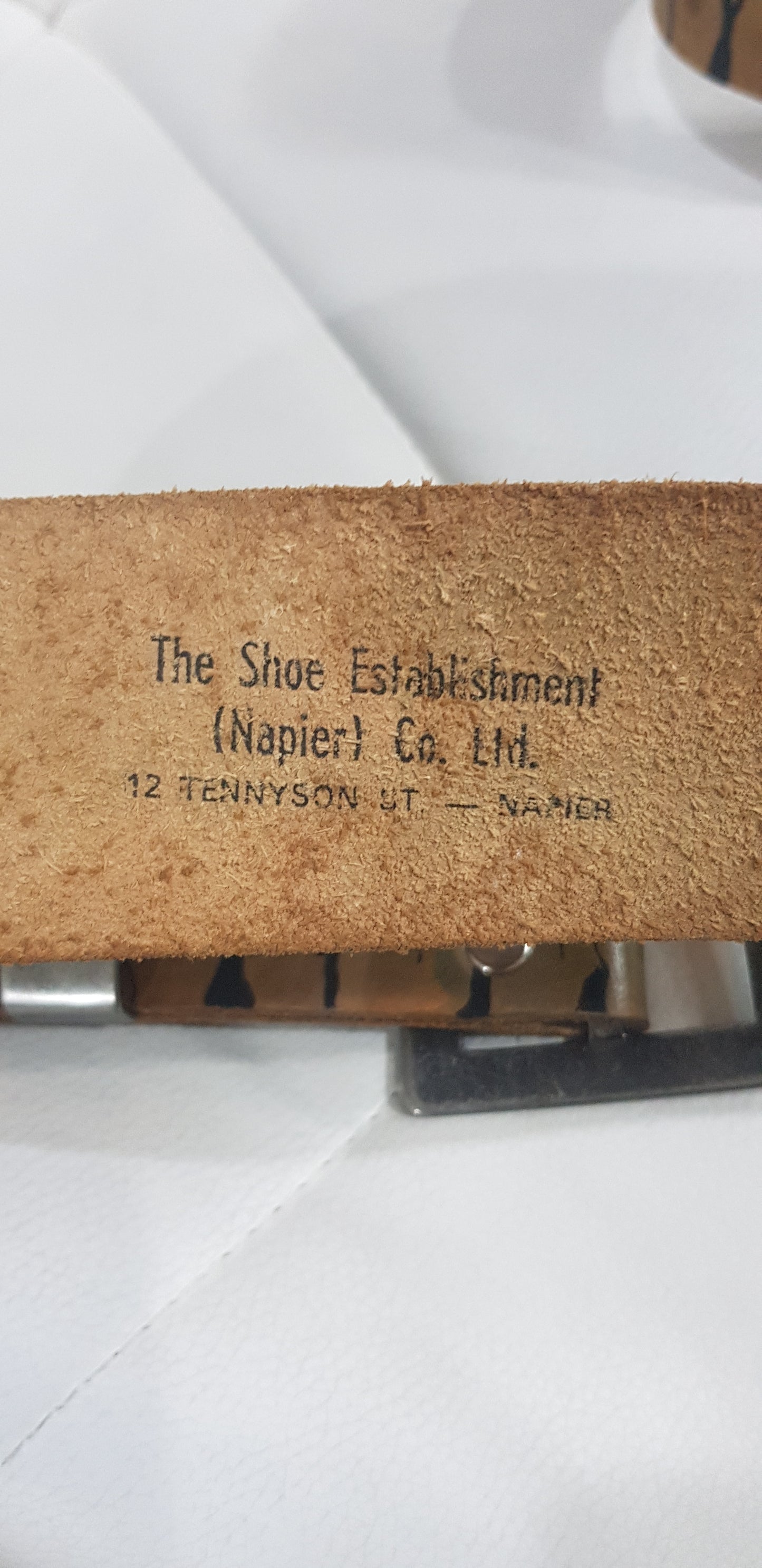 The shoe Establishment Leather Belt