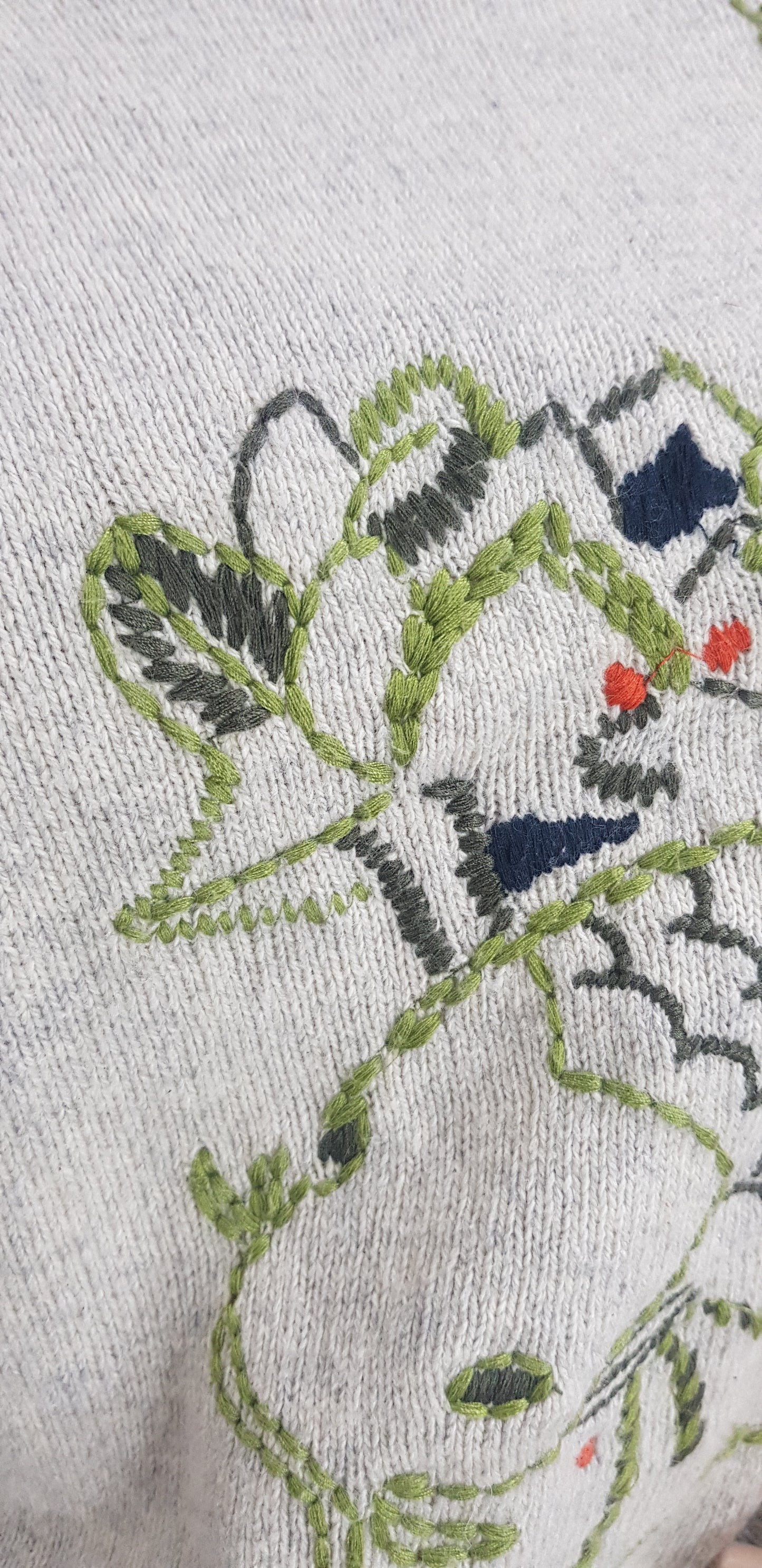 Unique Embroidered Sweater - Top.