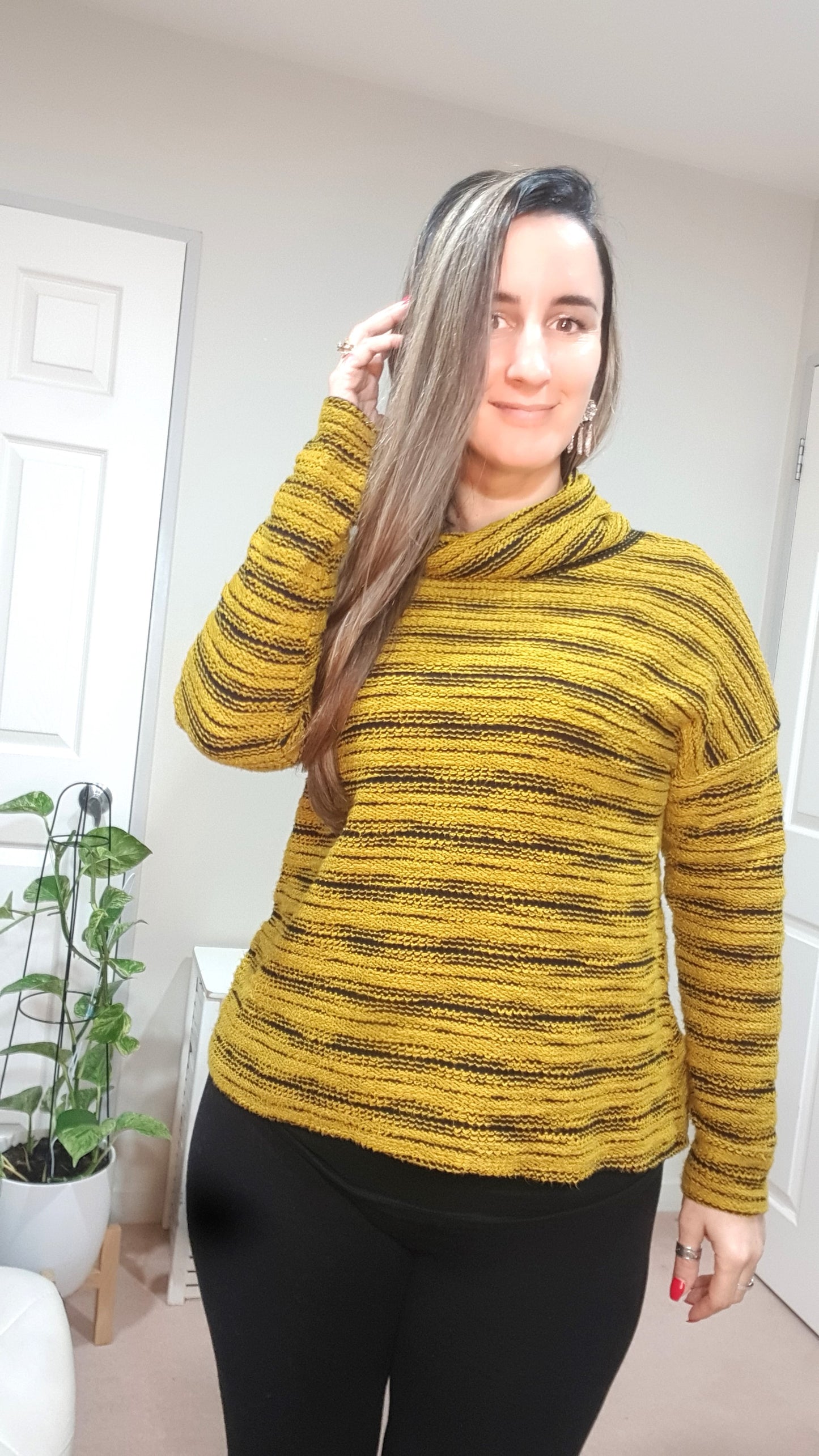 Hippie style turtle neck sweater