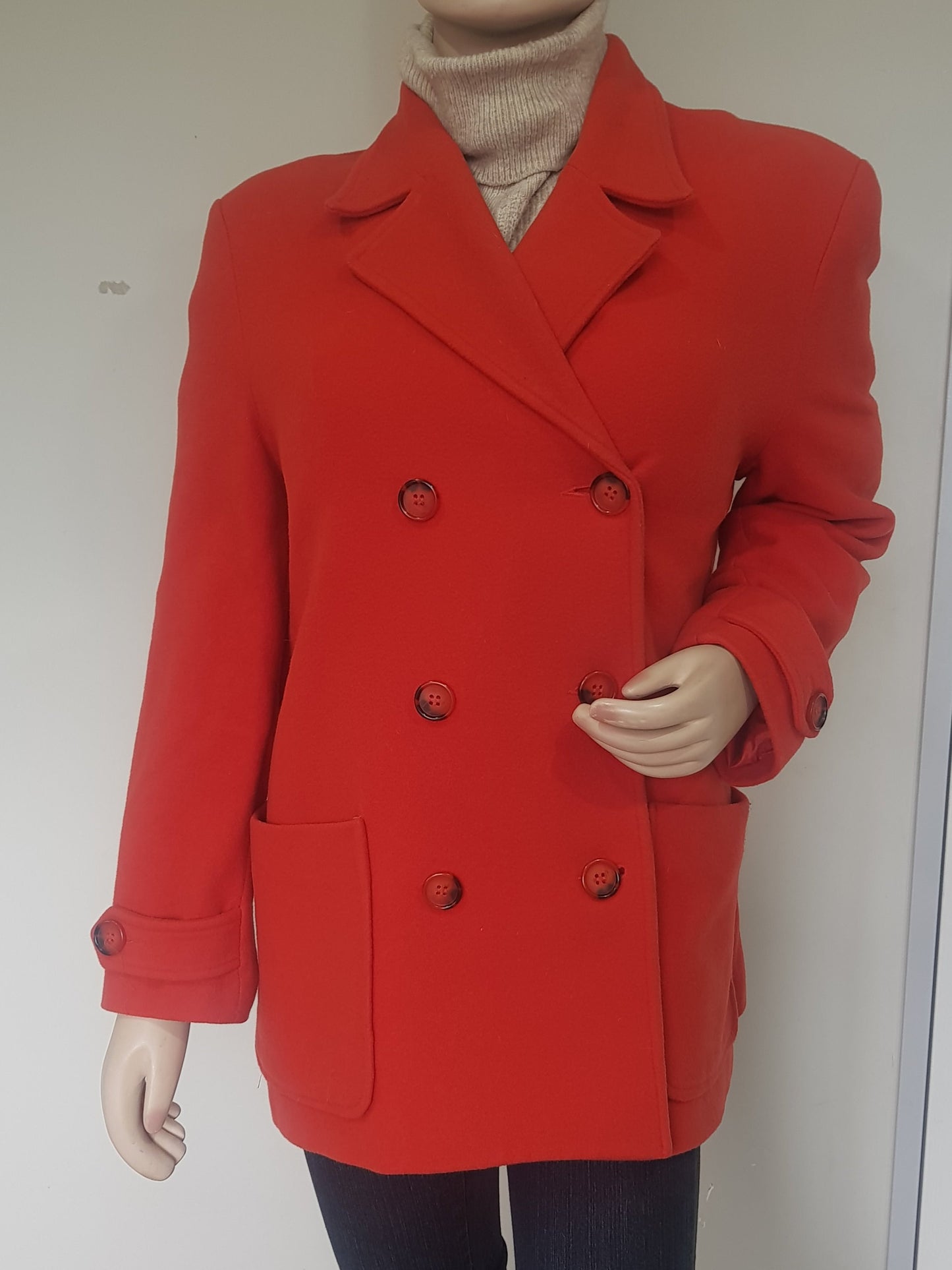 Stunning Coral Coat Size 12. Made in New Zealand