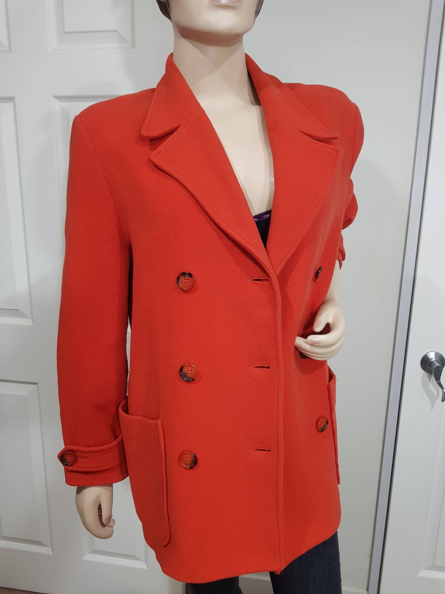 Stunning Coral Coat Size 12. Made in New Zealand