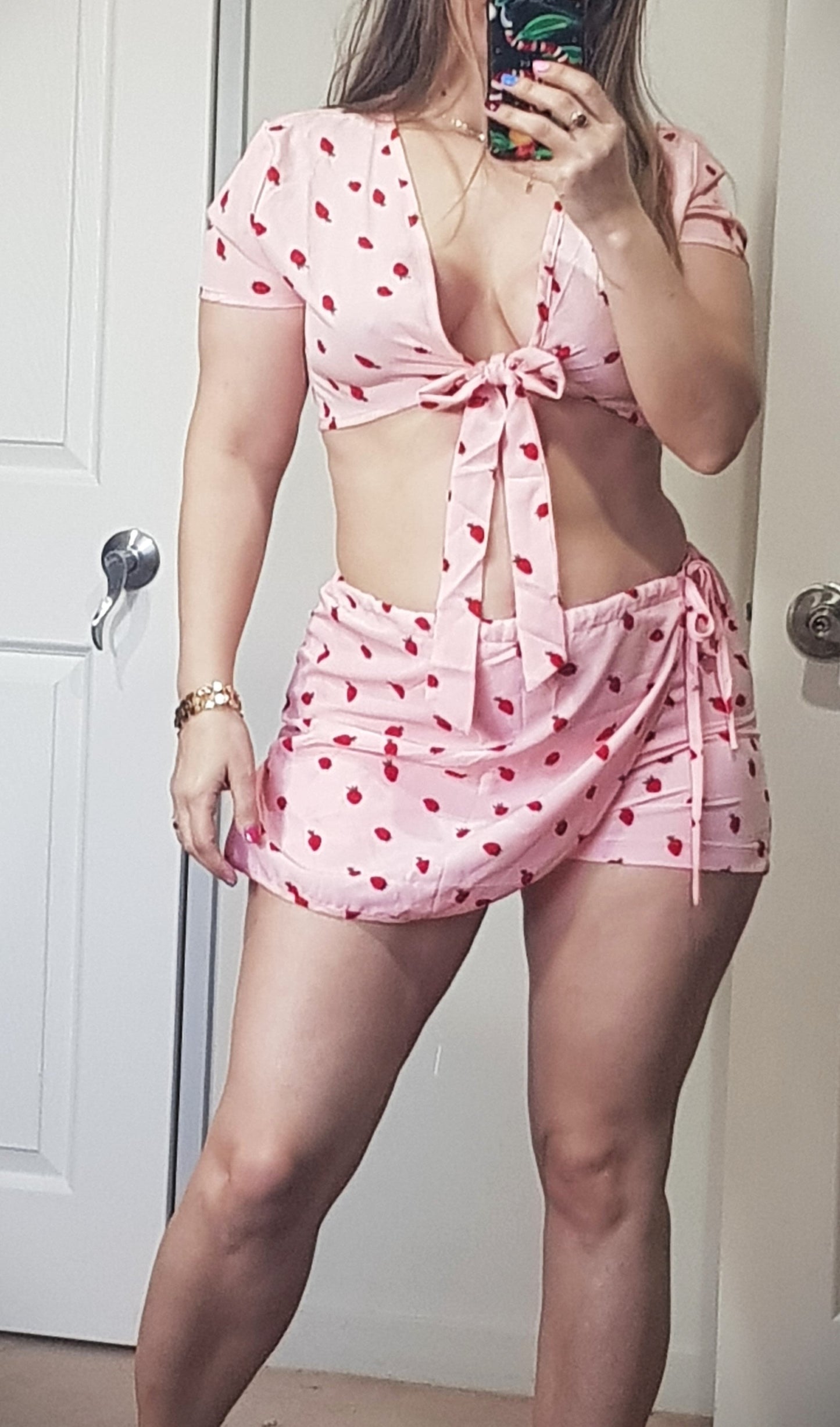 Lovely Strawberry Set of used shorts and top