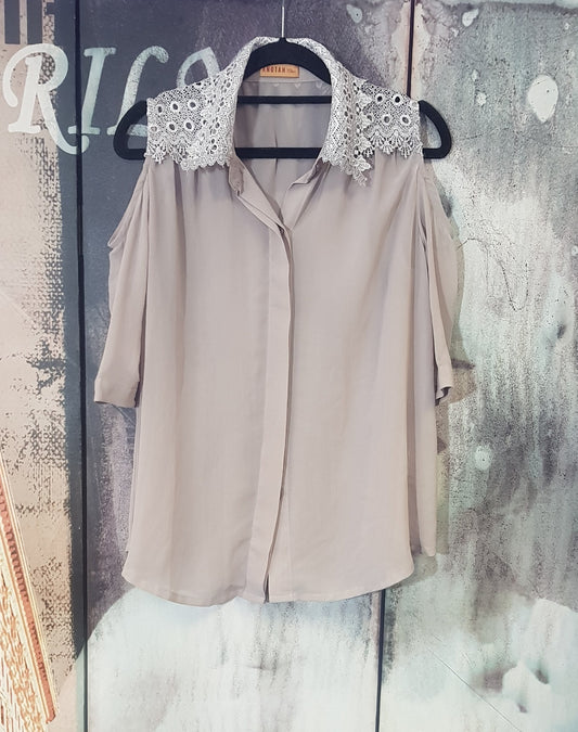 Beige Blouse - Top