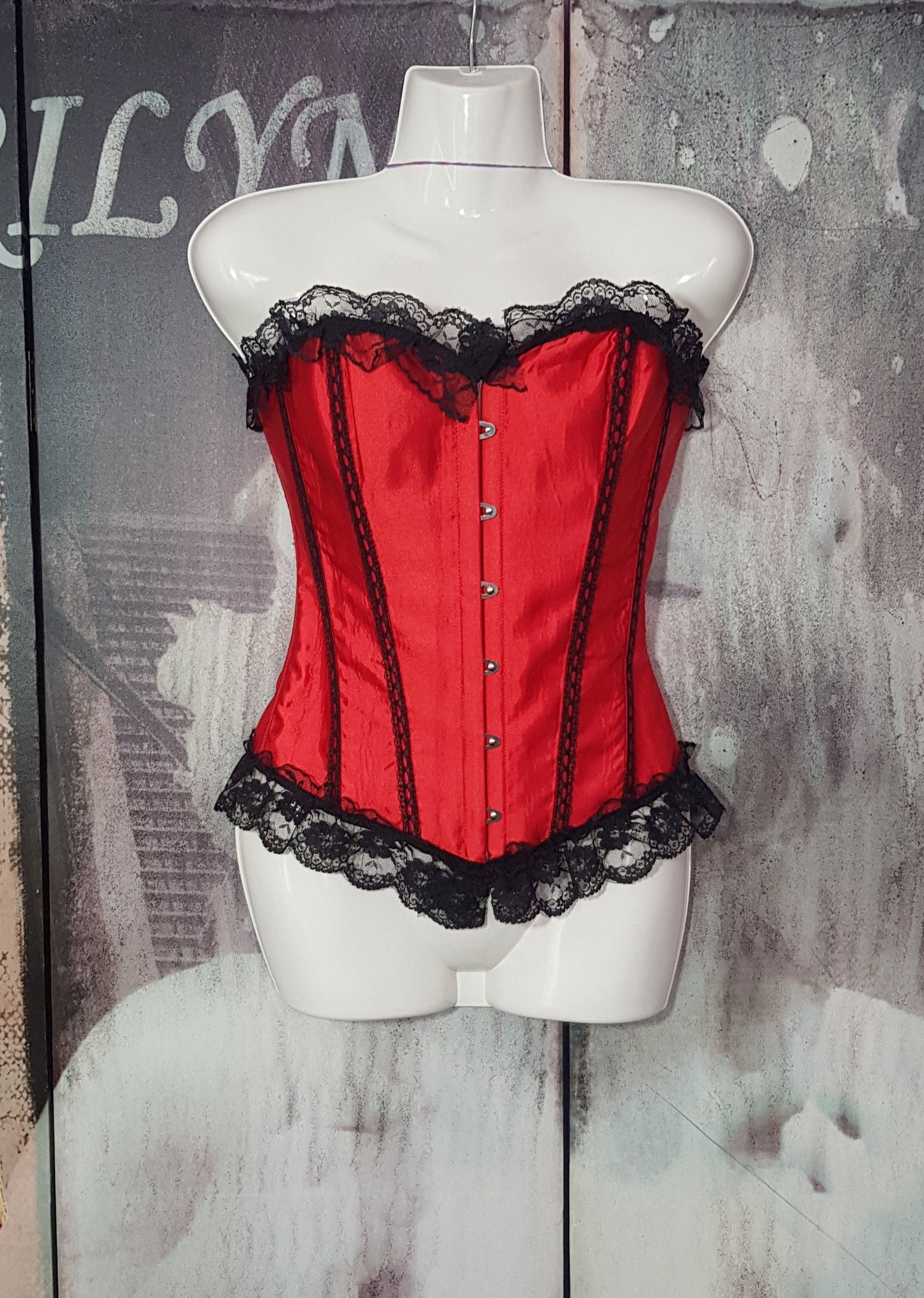 Red & Black Corset - Retro style