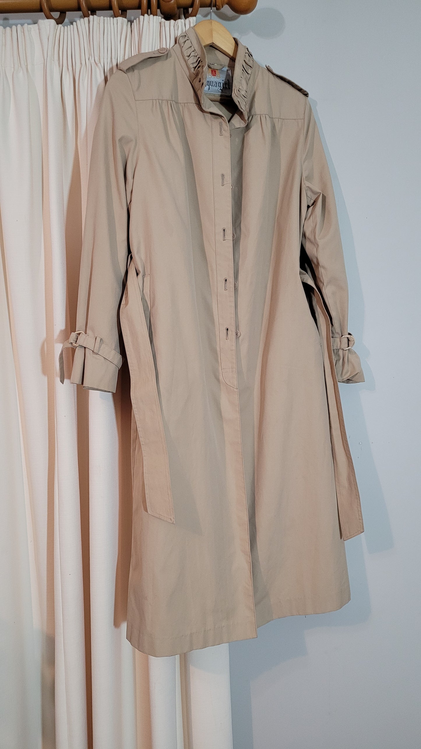 Long Camel Trench Coat for sale - Preloved Trench