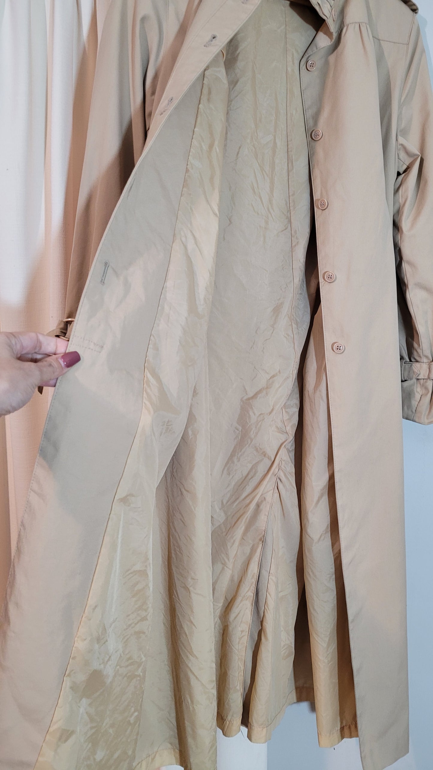 Long Camel Trench Coat for sale - Preloved Trench