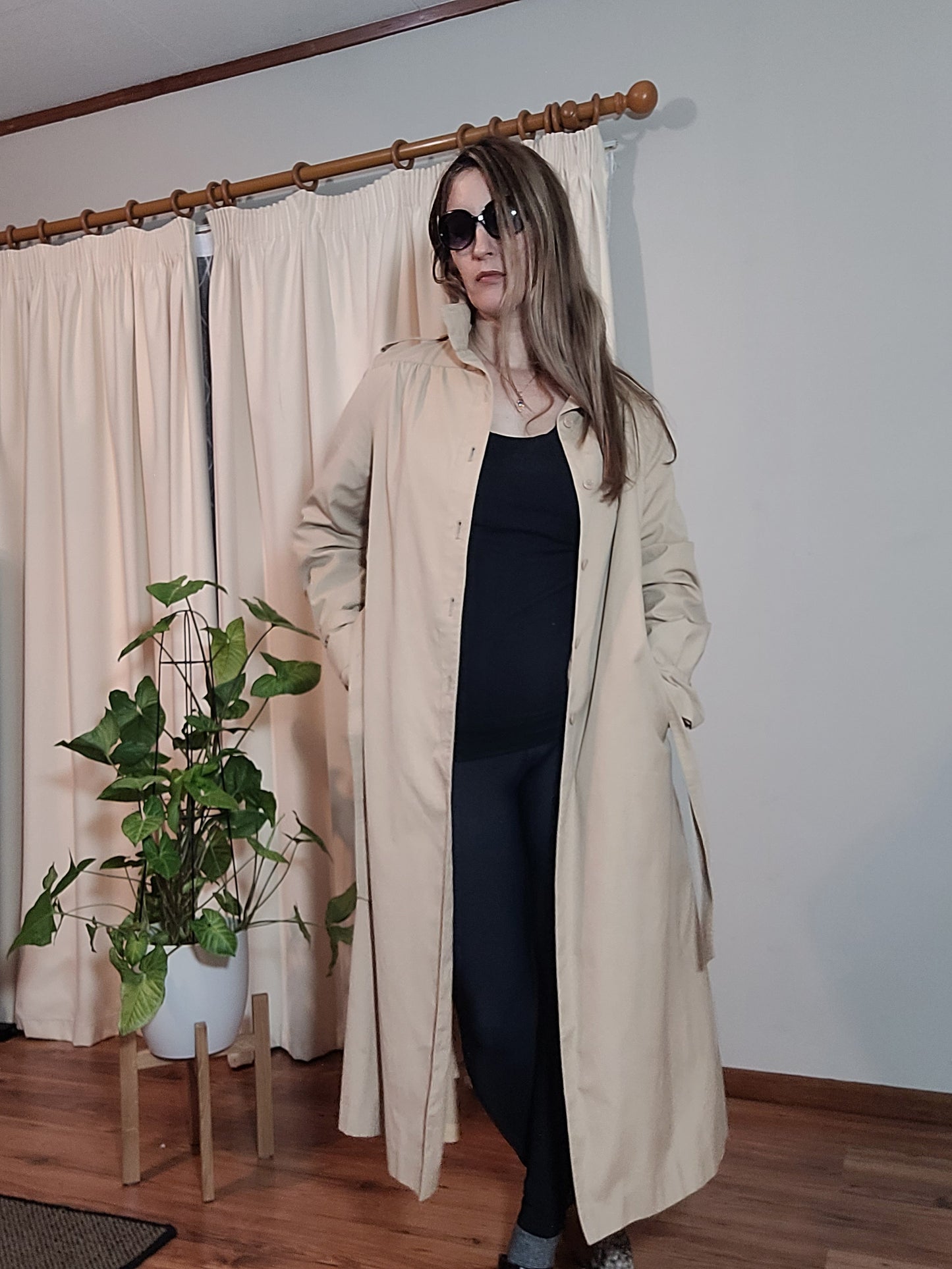 Long Camel Trench Coat for sale - Preloved Trench