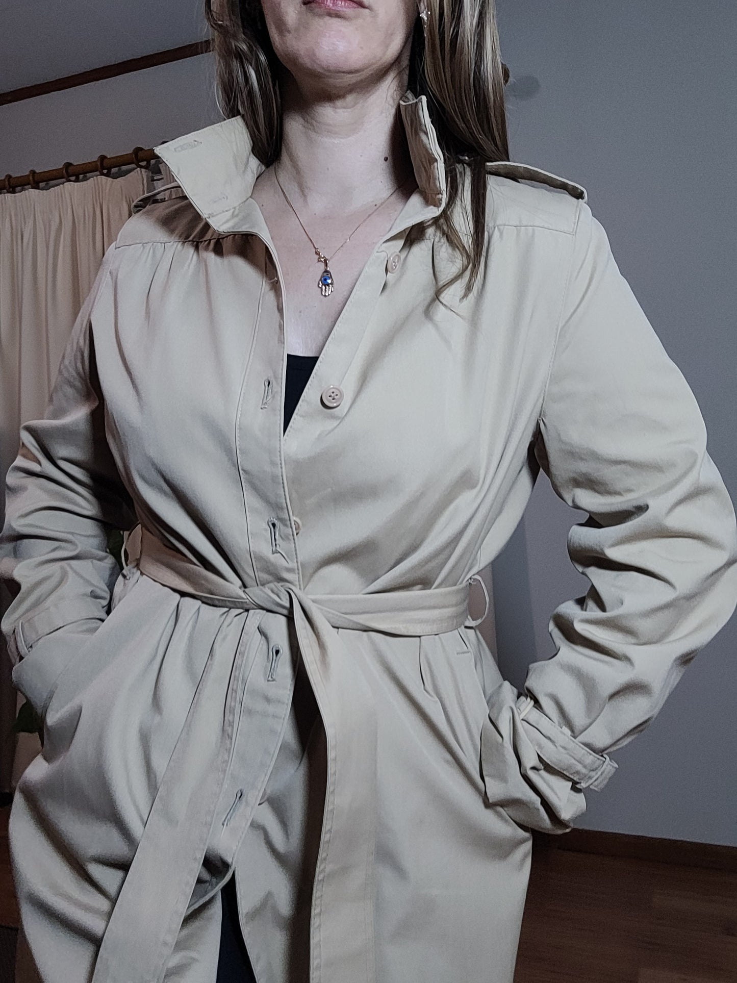 Long Camel Trench Coat for sale - Preloved Trench