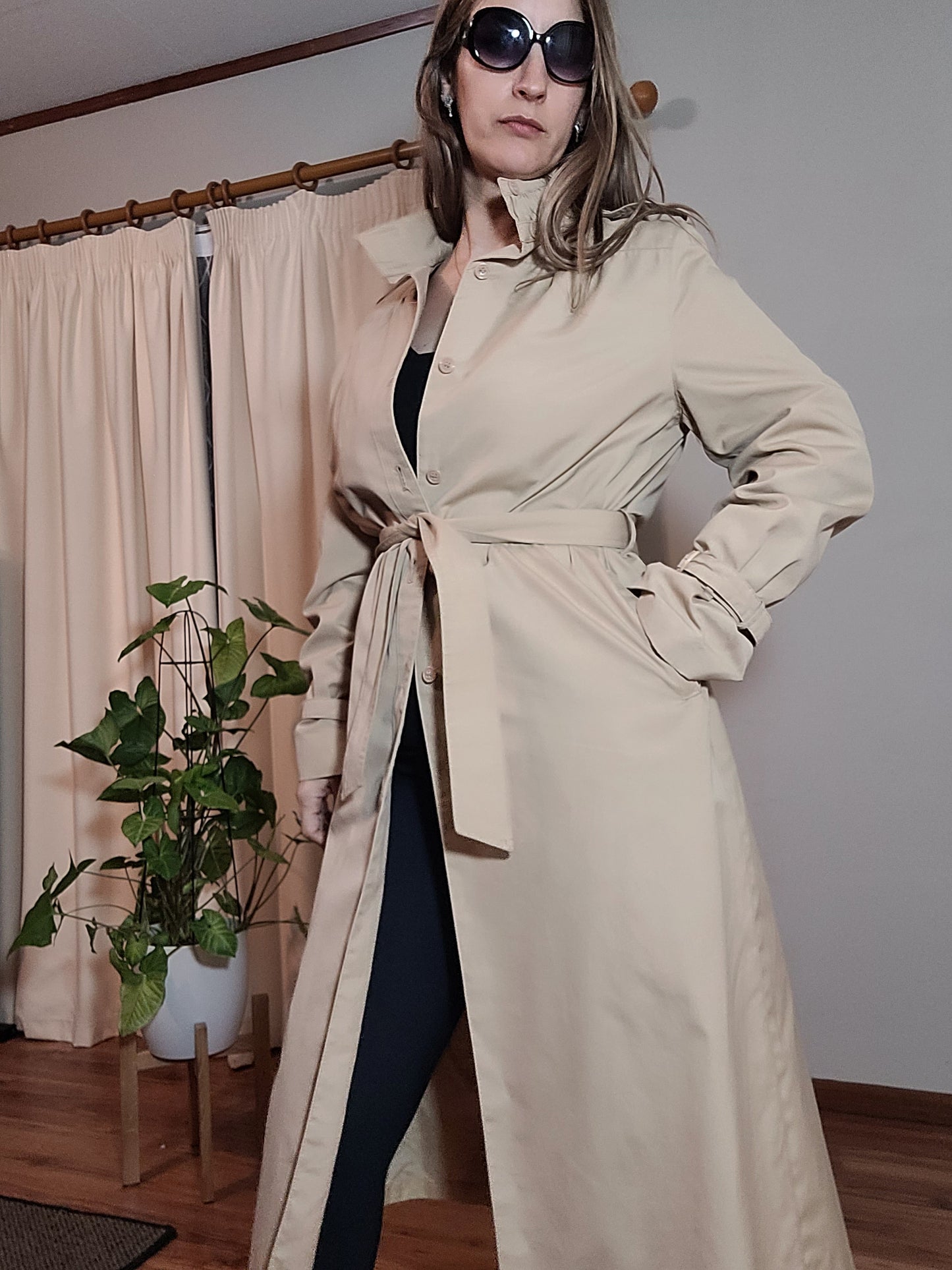 Long Camel Trench Coat for sale - Preloved Trench