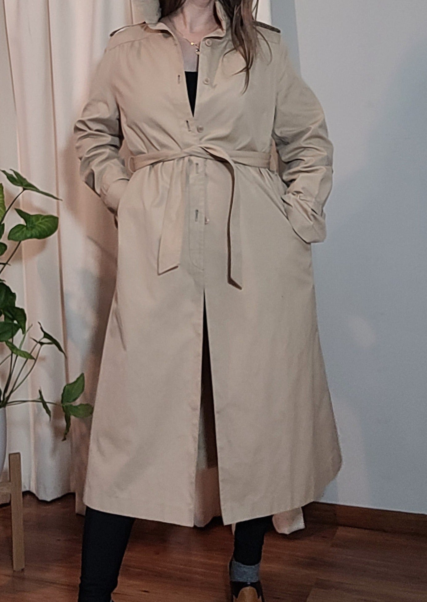 Long Camel Trench Coat for sale - Preloved Trench