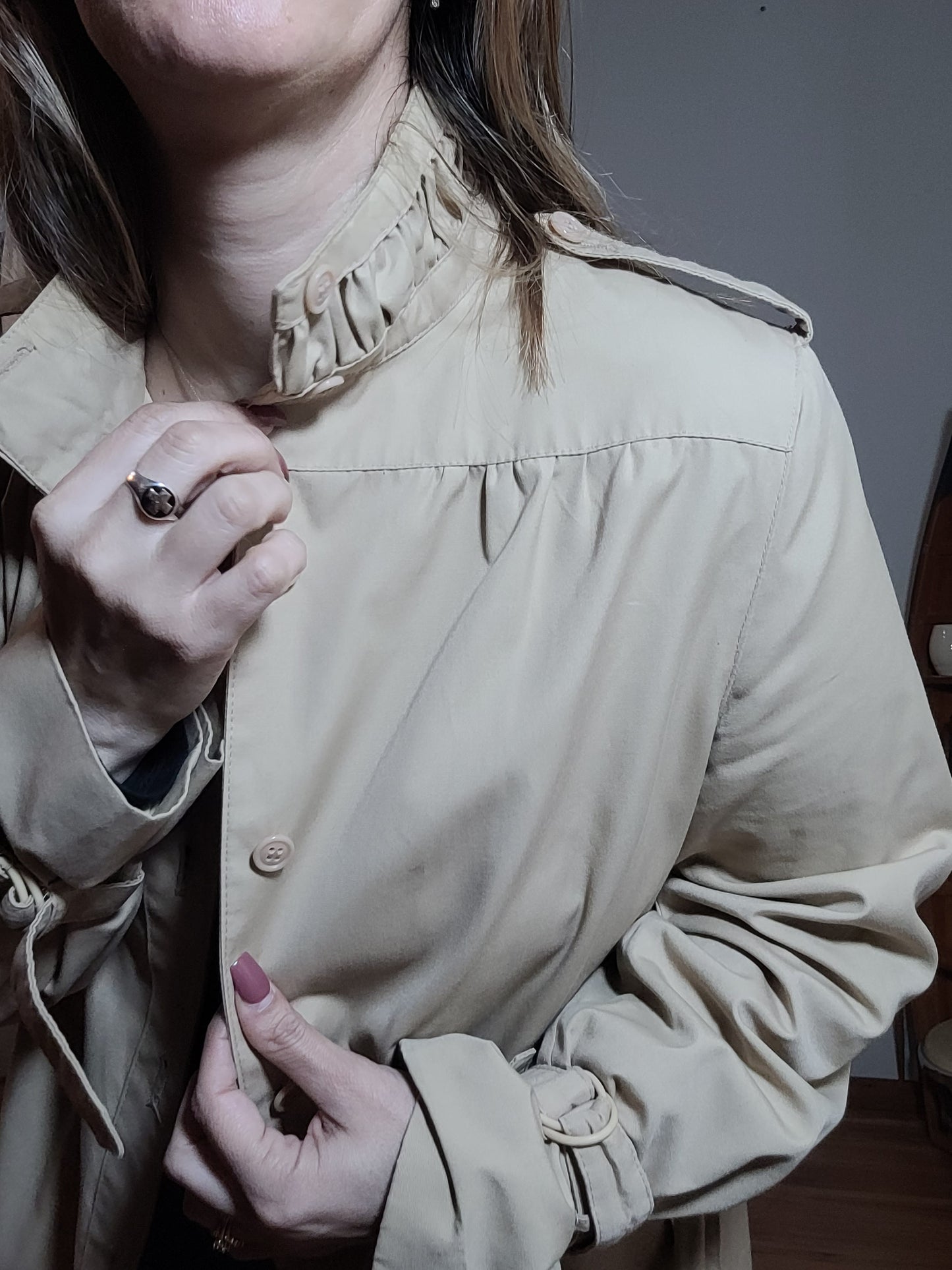 Long Camel Trench Coat for sale - Preloved Trench