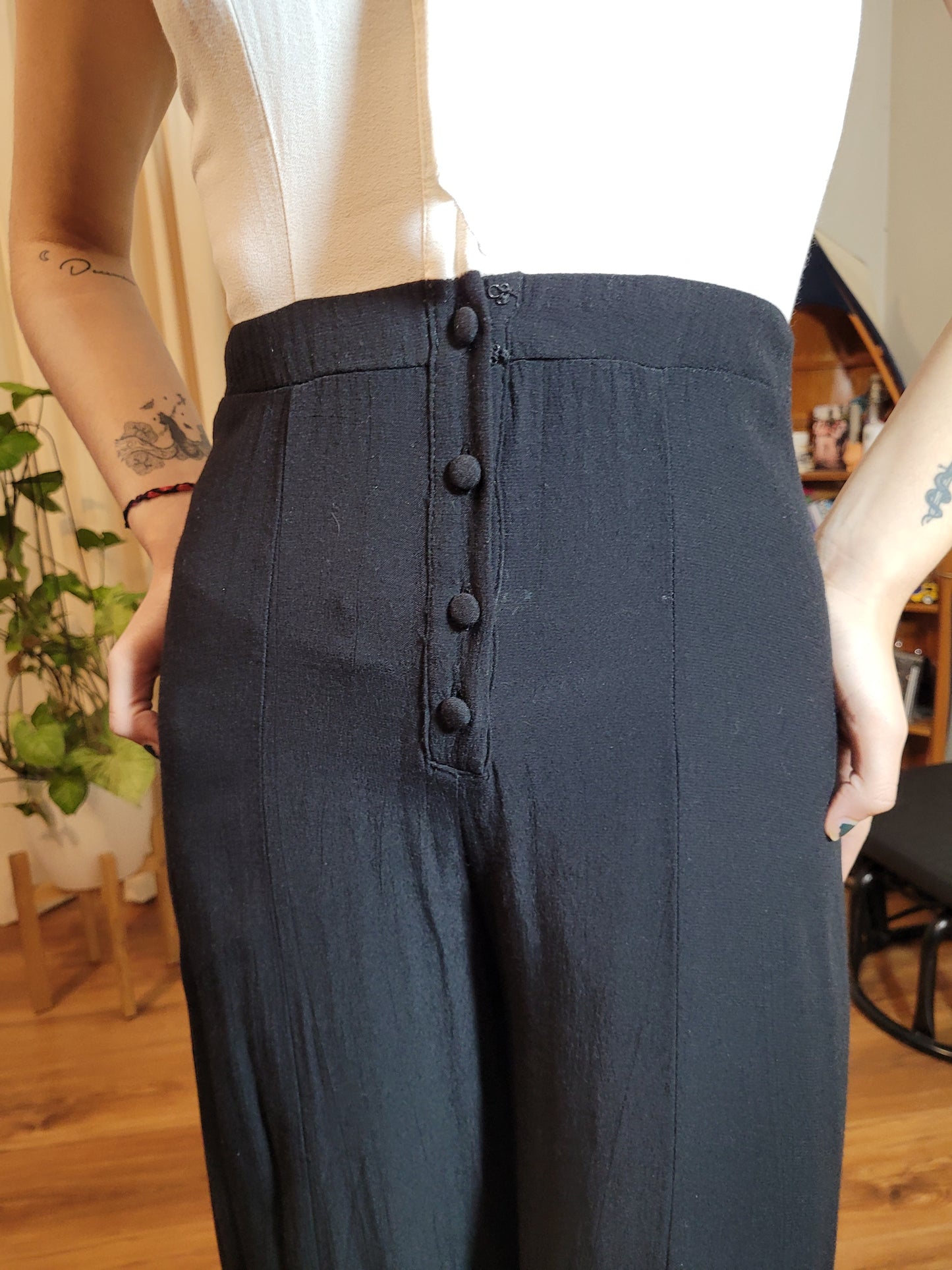 Preloved jumpsuit - Black and white Wide leg jumpsuit