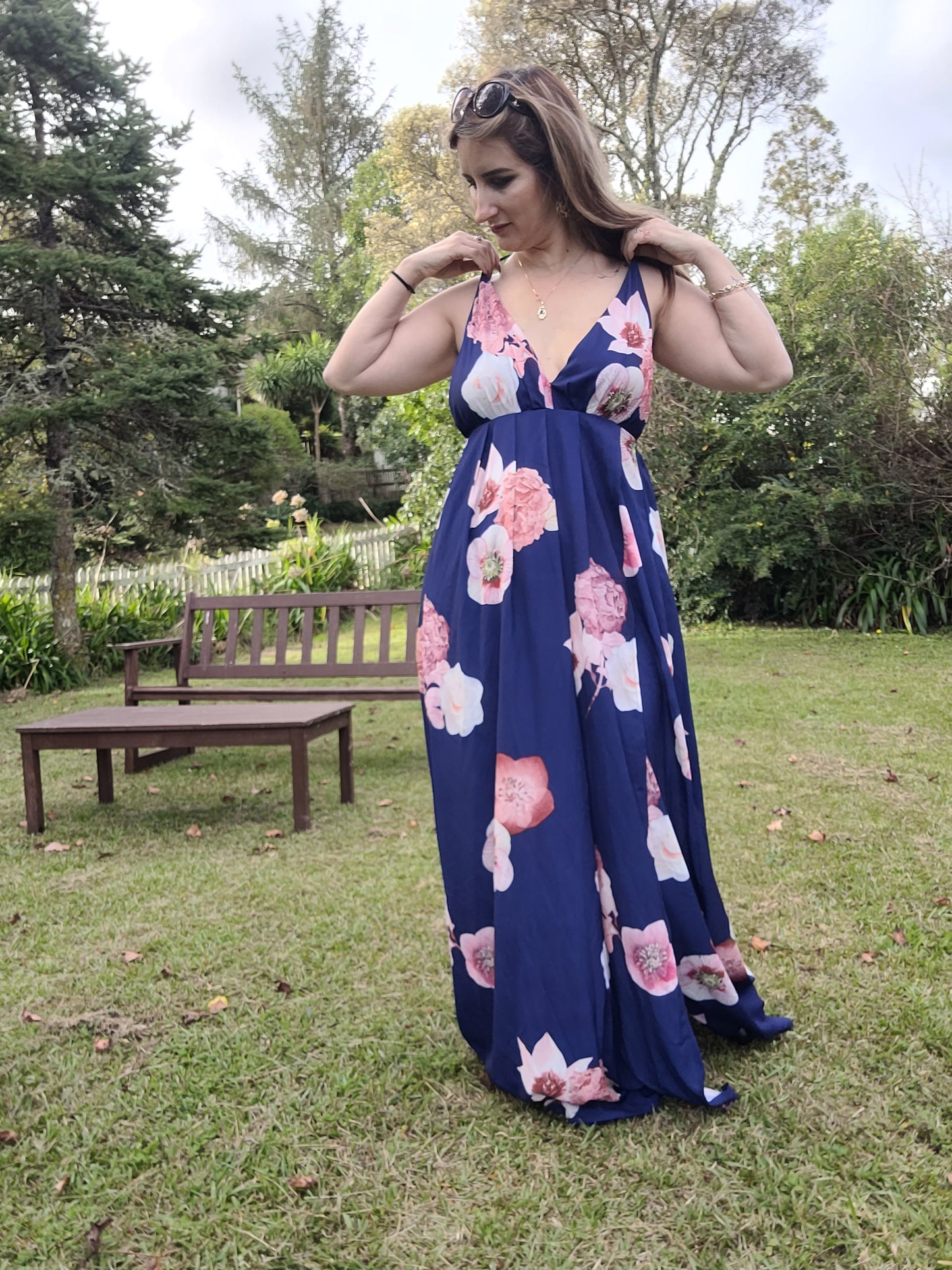 Floral Elegance: Shareen Creations Maxi Dress - Second Hand Store Treasure