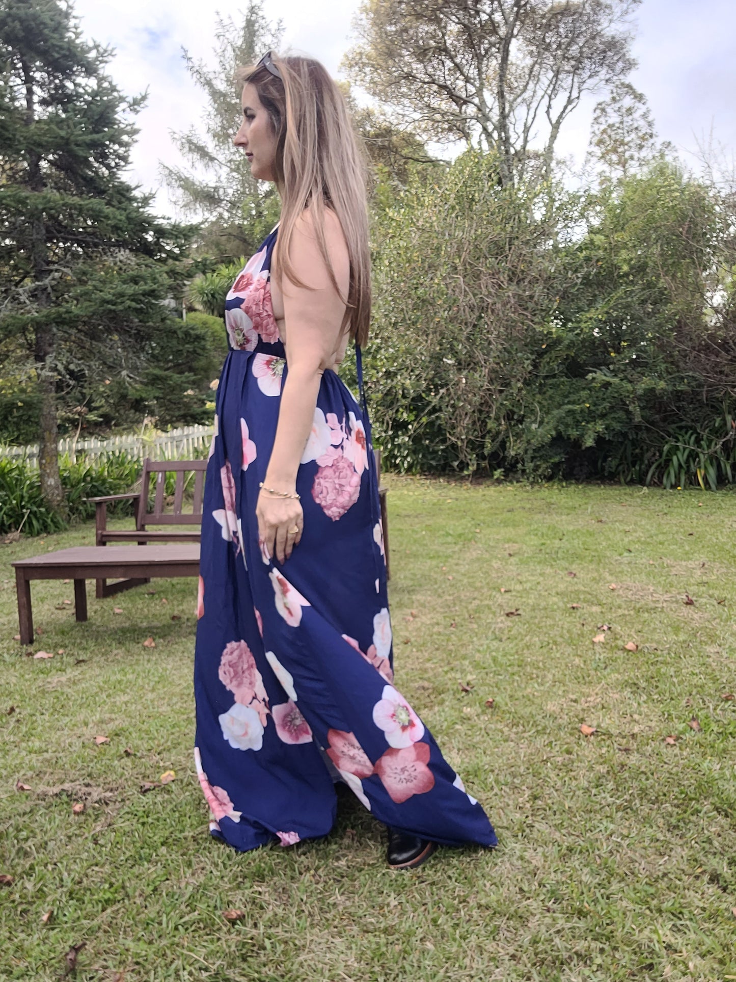 Floral Elegance: Shareen Creations Maxi Dress - Second Hand Store Treasure