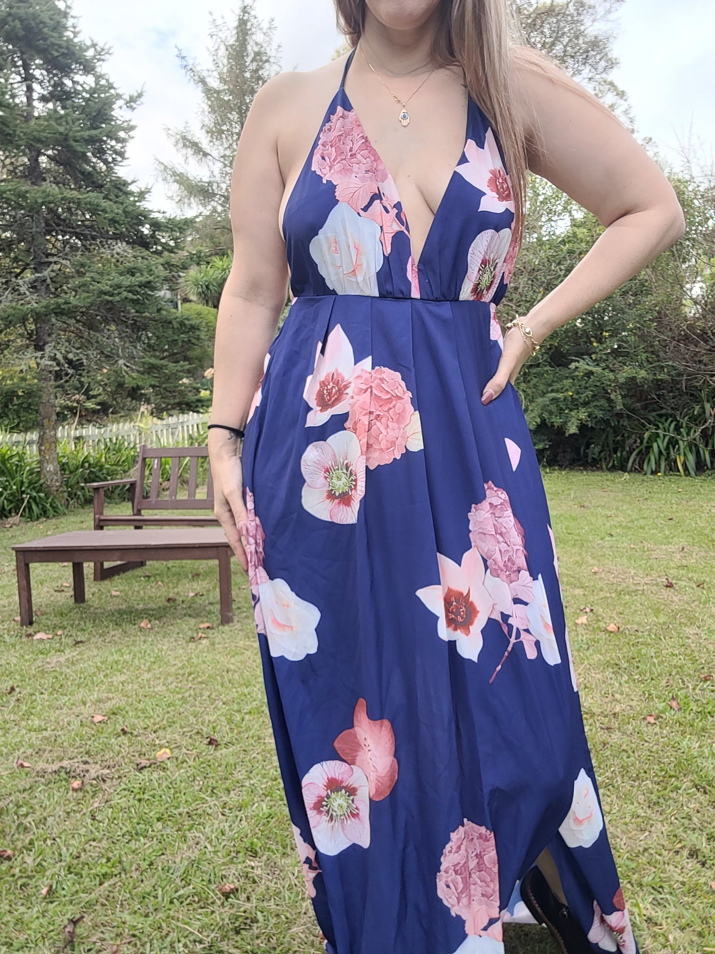 Floral Elegance: Shareen Creations Maxi Dress - Second Hand Store Treasure